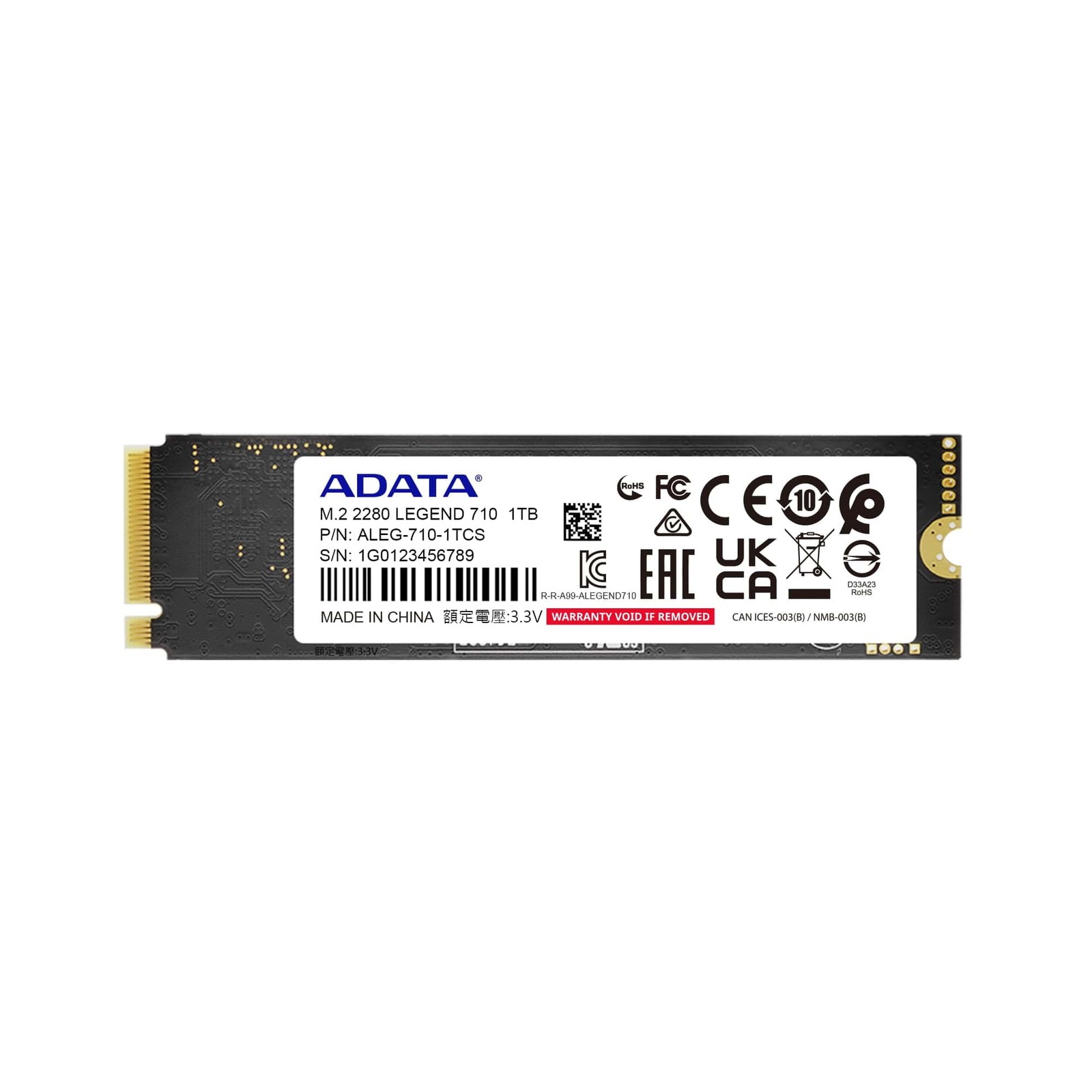 Adata ALEG710512GCS LEGEND 710 512GB M.2 2280 PCIe NVMe SSD