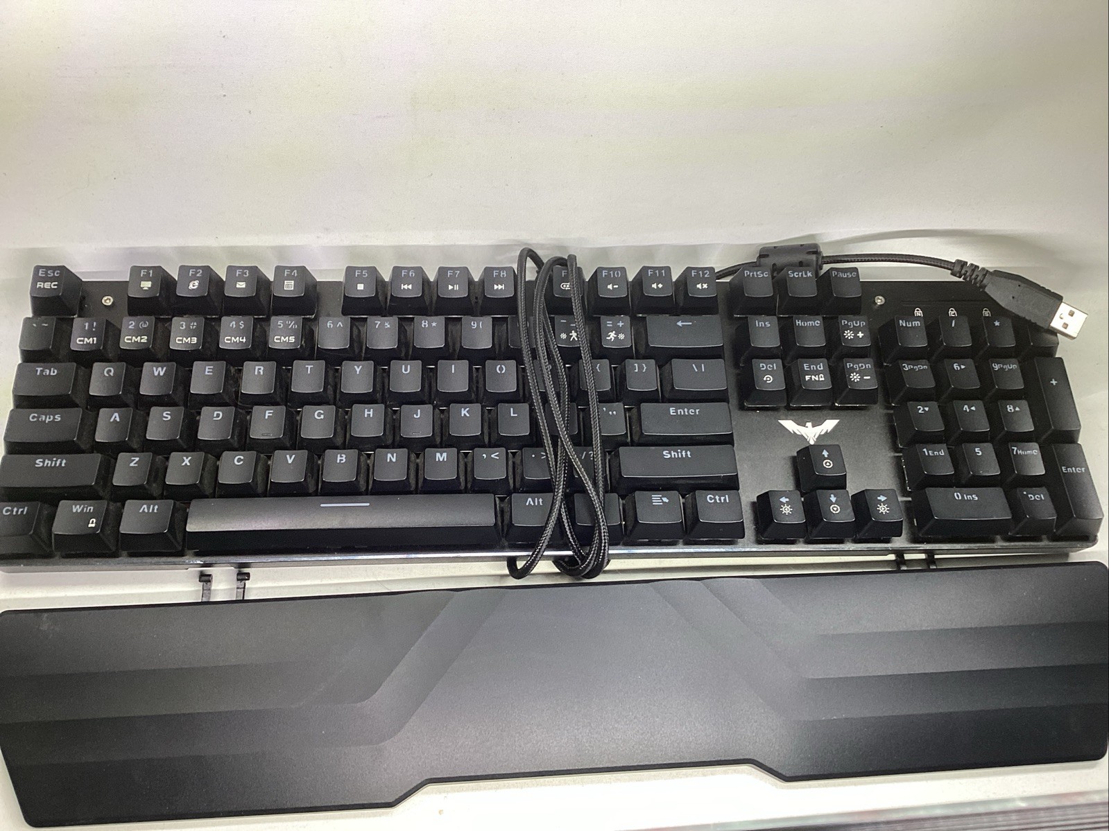 Havic Mechanical Gaming Keyboard Model HV-KB393L Black Backlighted TESTED WORKS