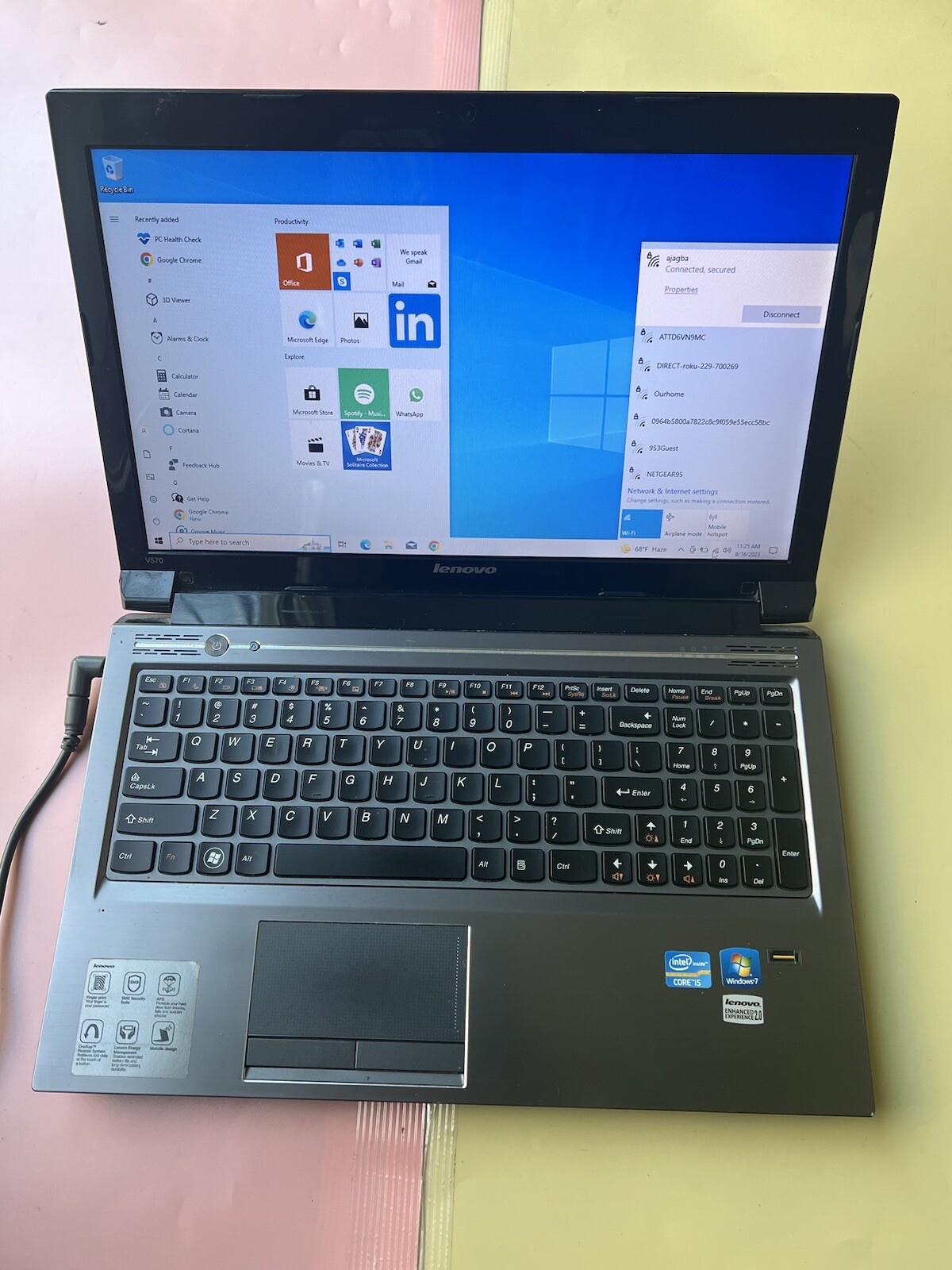 Lenovo V570 15.6"  Intel Core i5-2450M 2.50GHz 8GB RAM 180GB SSD WEBCAM
