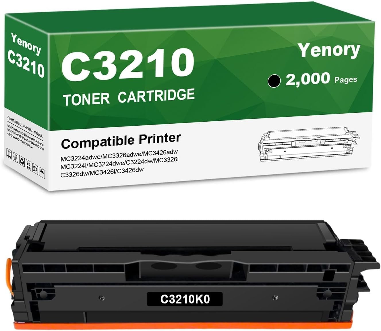 C3210 C3224 Toner Cartridge C3210K0 Lexmark Black 1-Set Compatible BN Chip