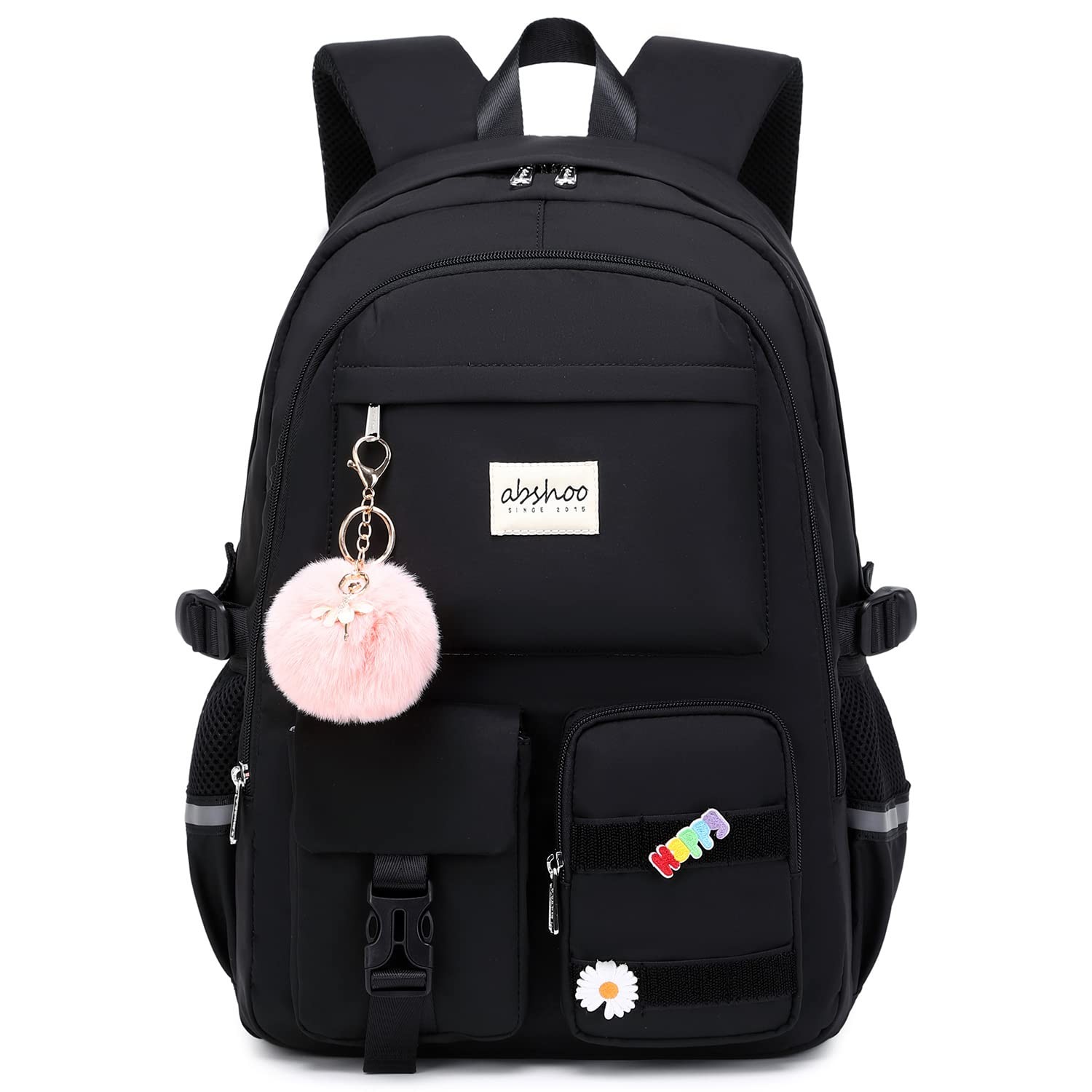 abshoo Big Student Laptop Backpack For College Women Middle High Large, Black
