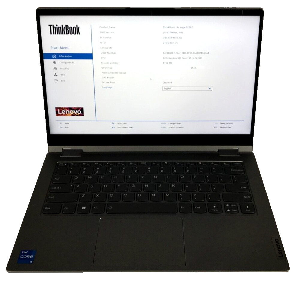Lenovo ThinkBook 14s Yoga G2 IAP FHD Touch i5-1235U 3.30GHz 8GB 256GB *Grade C*