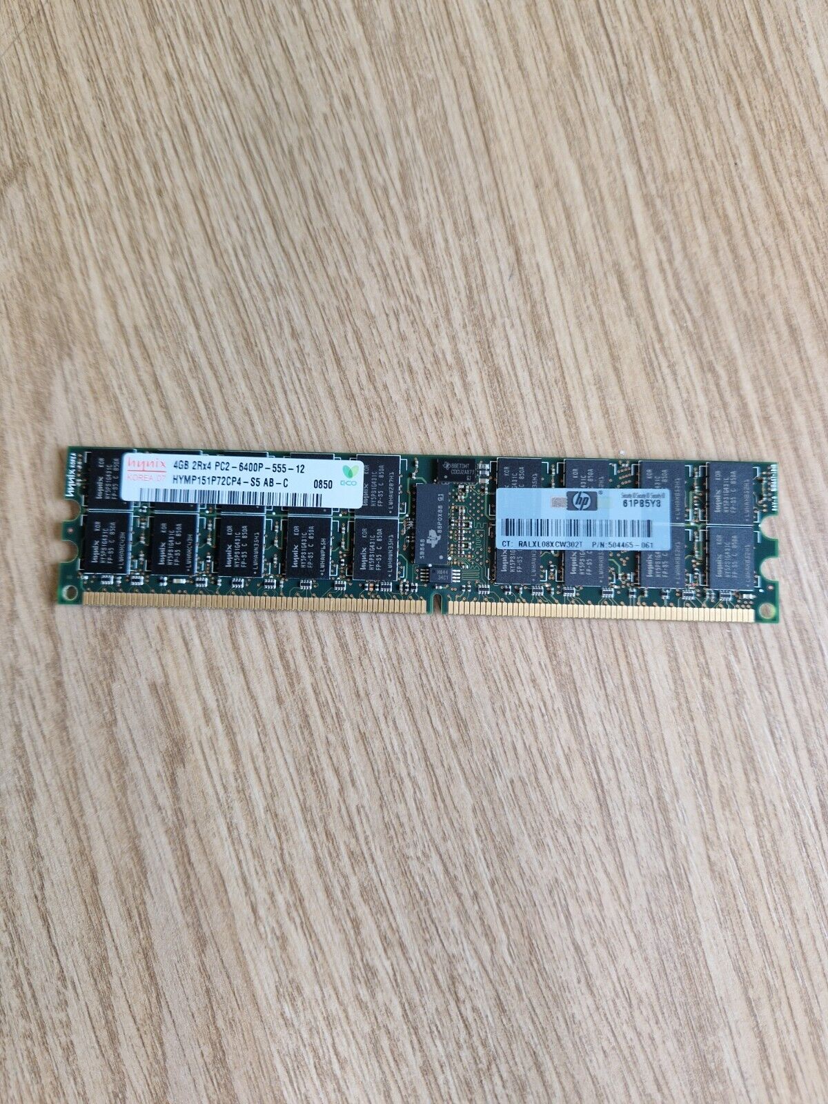 Hynix 4 GB DIMM 667 MHz DDR2 Memory (HYMP151P72CP4-S5) HP P/N 504465-061