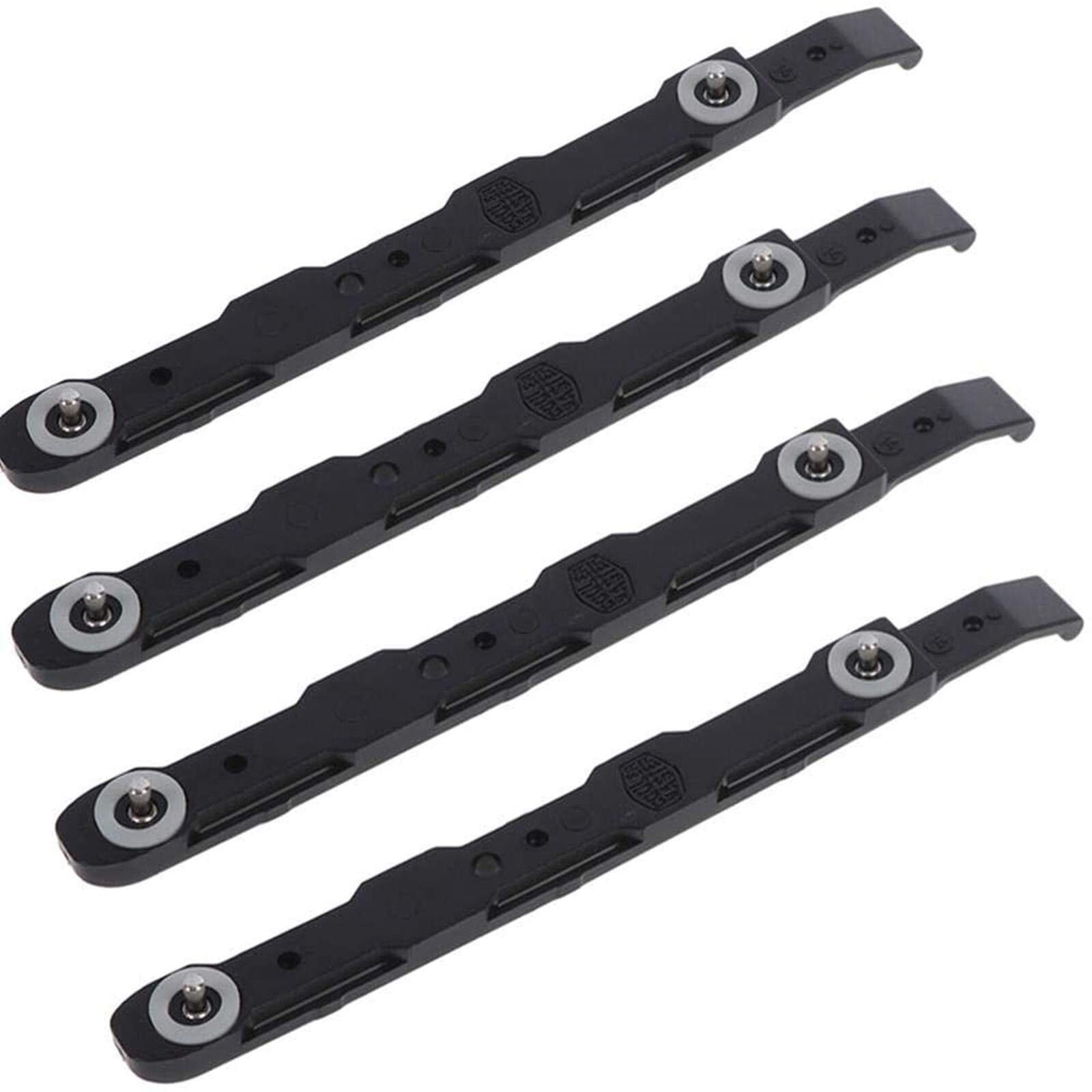 4 Pcs Chassis Hard Drive Mounting Plastic Rails, Black