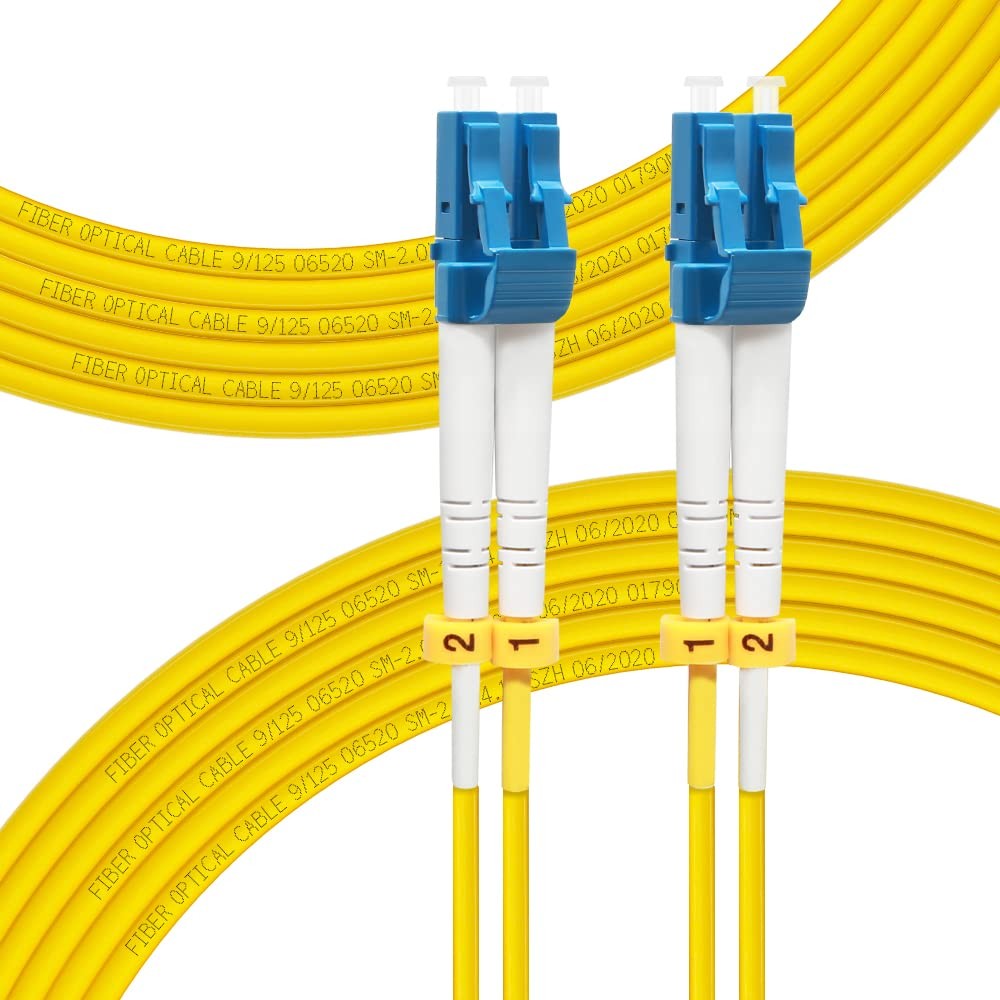 FLYPROFiber OS2 LC to LC Fiber Patch Cable 20M Single Mode Duplex 9/125um