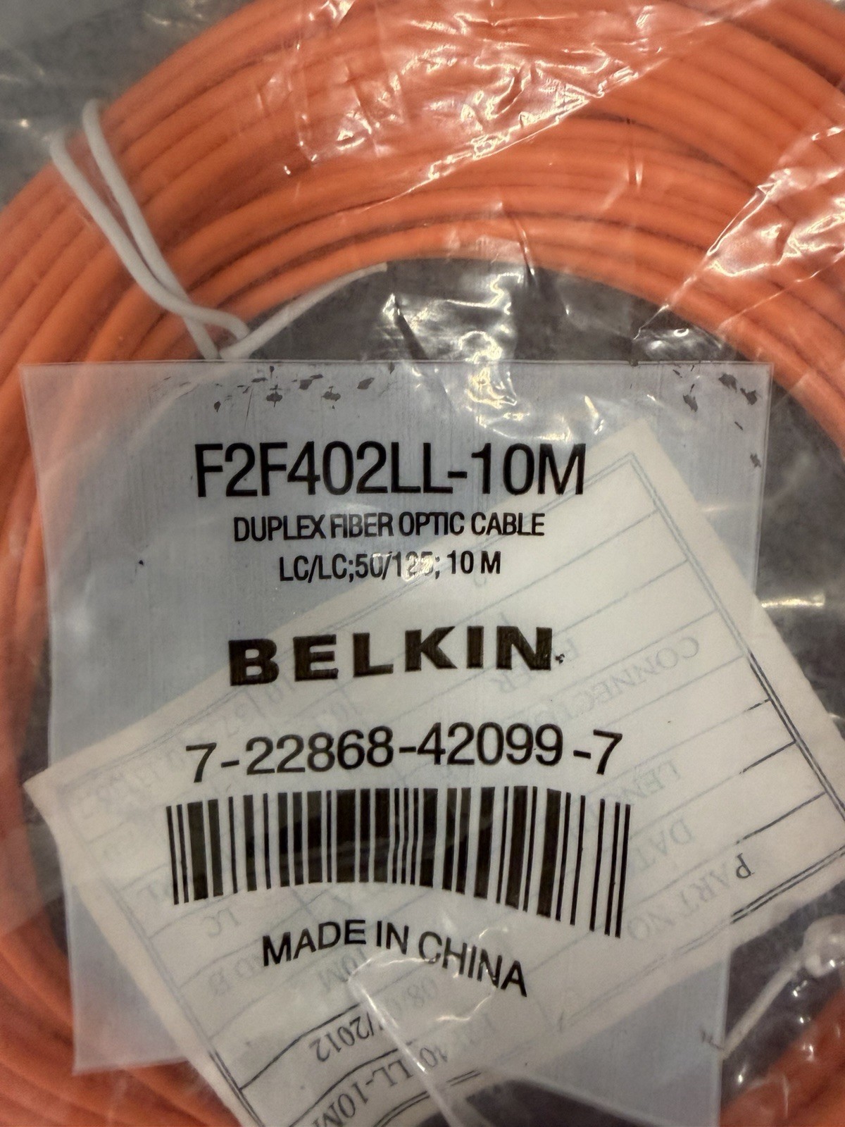 Belkin Fiber Optic Cable, LC-LC, 50/125, Duplex/Multimode 10M