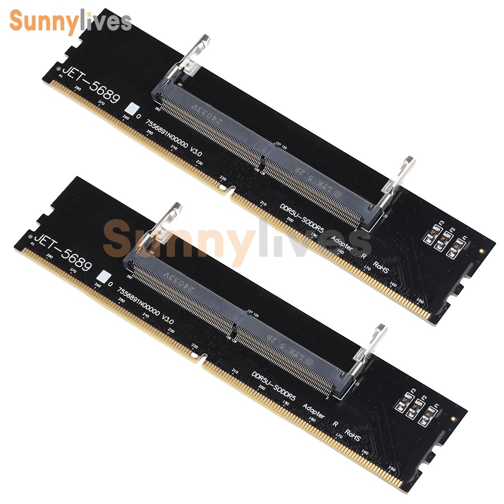 2Pack Laptop DDR5 RAM to Desktop Adapter Card Memory Tester SO DIMM to DDR5 NEW