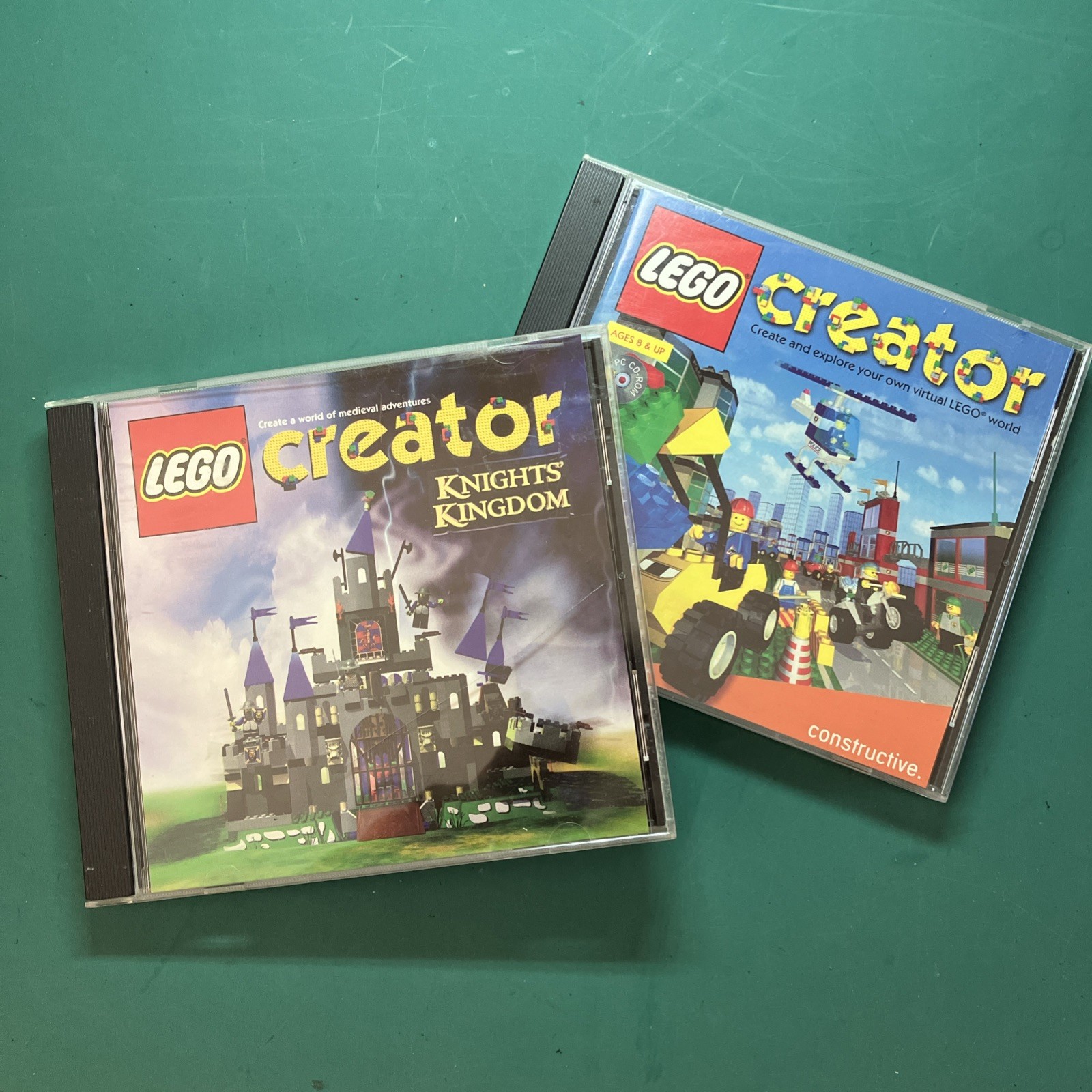 LEGO Creator CD-ROMs (2). Knights' Kingdom & Construction. VERY GOOD.