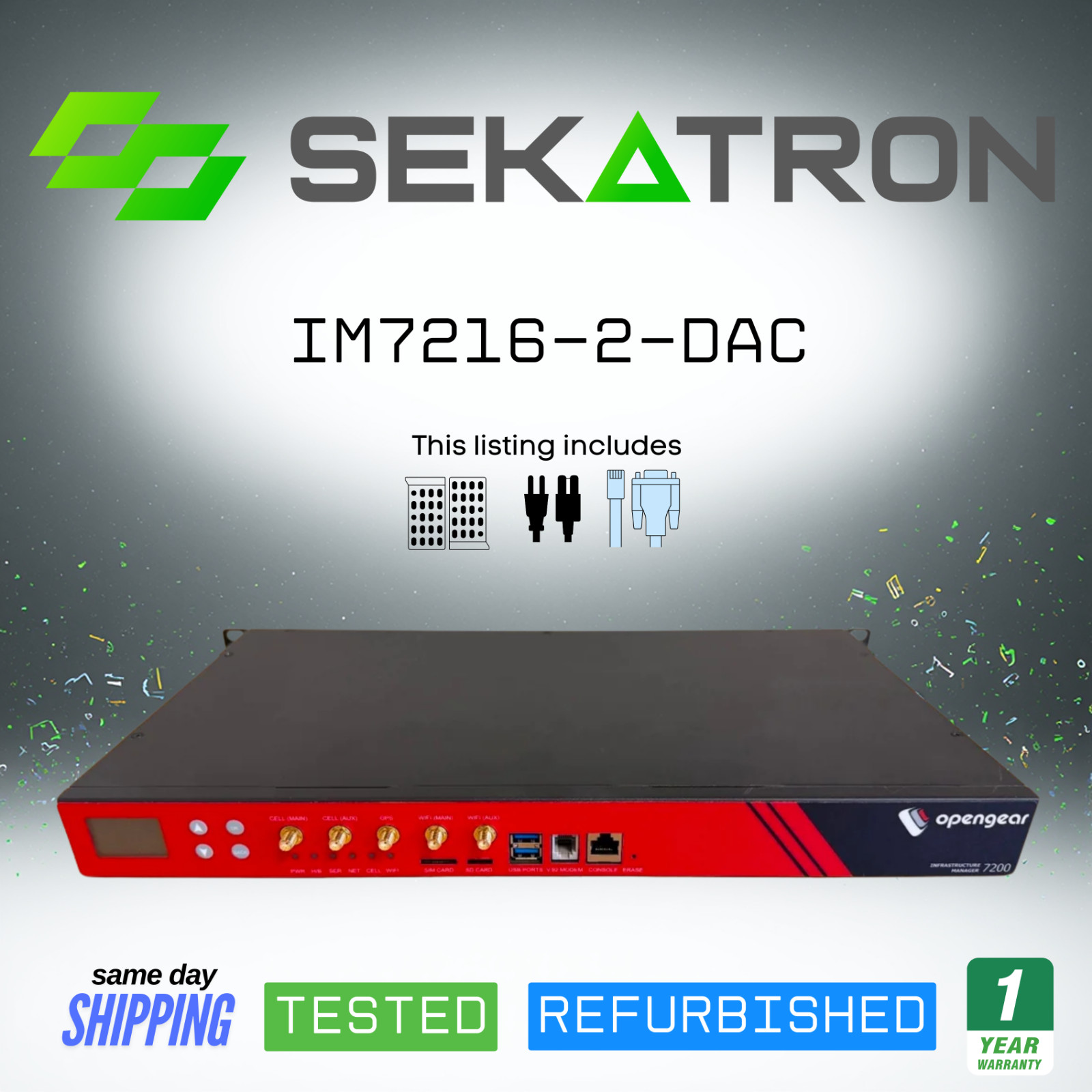 🌐 Opengear IM7216-2-DAC Infrastructure Manager Console Server ⚡FastShip
