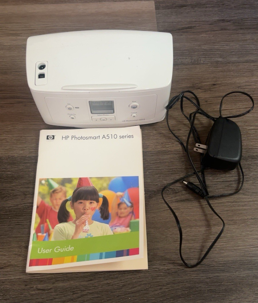 HP Photosmart A512 Portable Inkjet Color Photo Printer USB 4x6 4800x1200