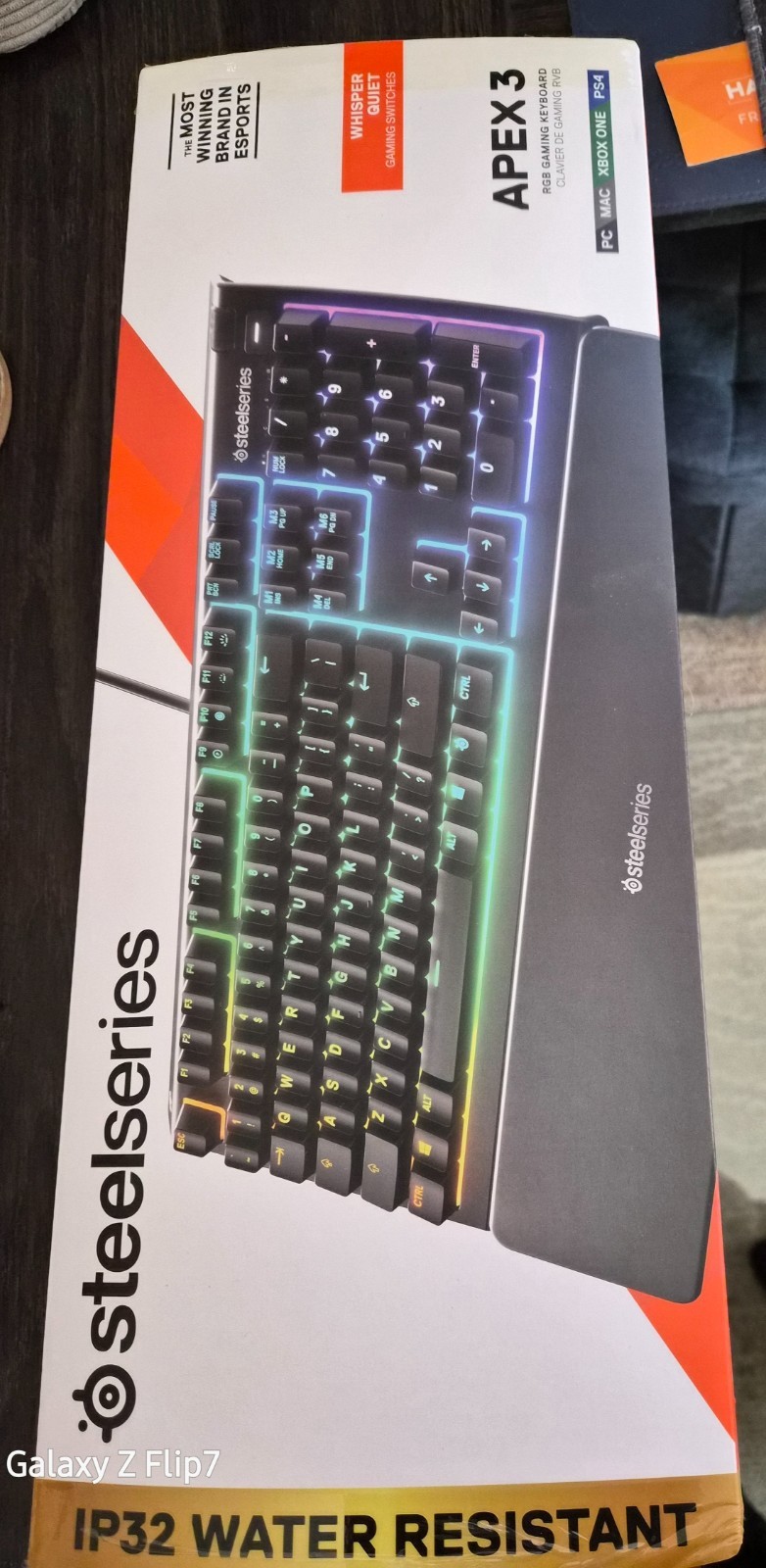 SteelSeries Apex 3 RGB Gaming Keyboard Wired Water Resistant Black - tested