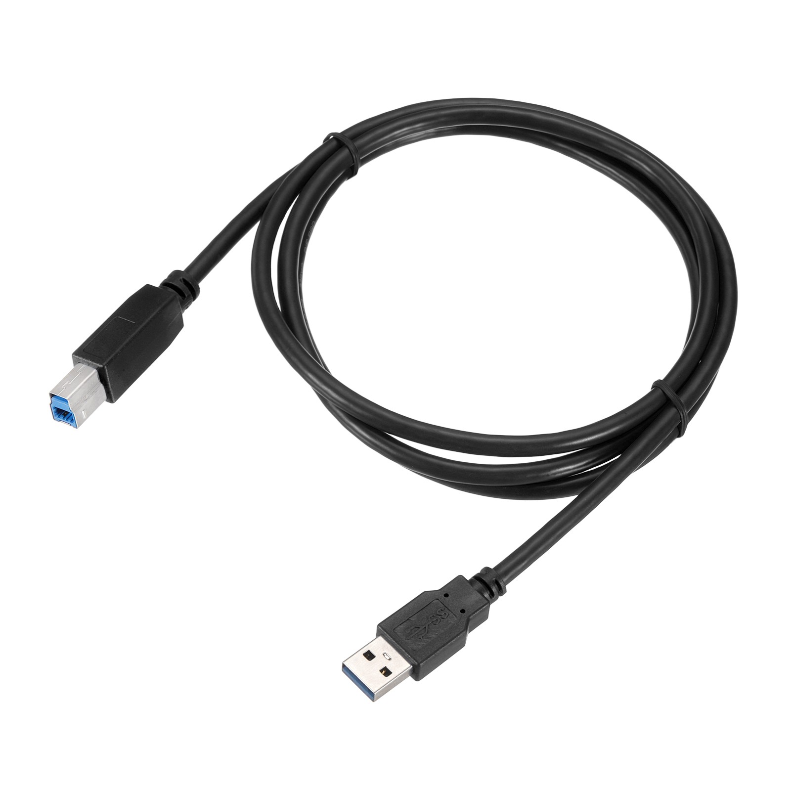 Printer Cable 4.9ft Square USB A to USB B 3.0 Male Cable for Printer Black