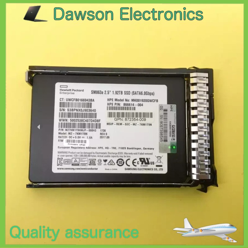 NEW HPE 875513-B21 875657-001 1.92TB SATA 6G 2.5" SFF RI G8 G9 Gen10 Server SSD