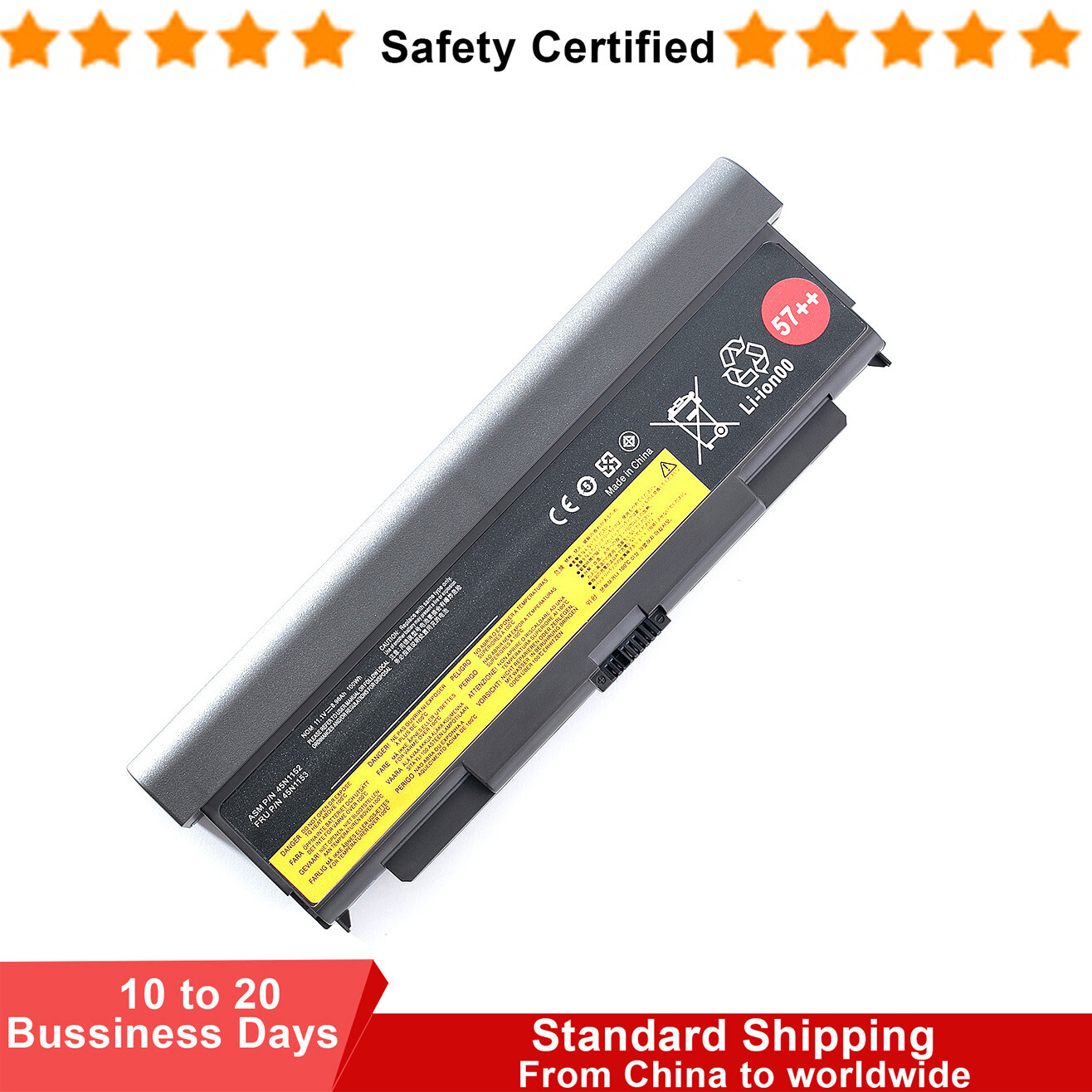 9 Cell 57++ Laptop Battery For Lenovo Thinkpad T440p T540p W540 W541 L440 L540