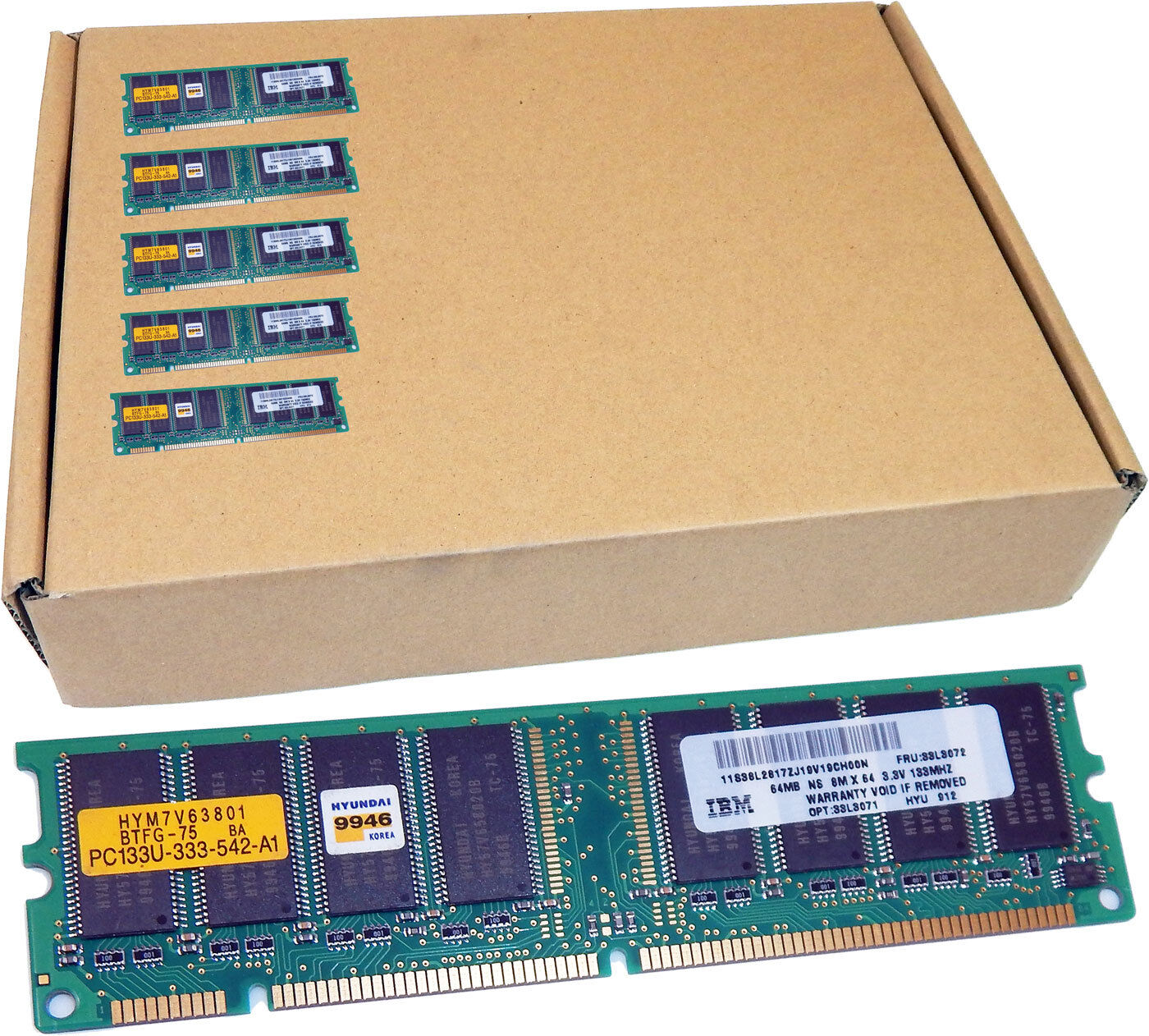 Lot-16 IBM 64MB PC133 DIMM ECC Memory 33L3072-L16 33L3071