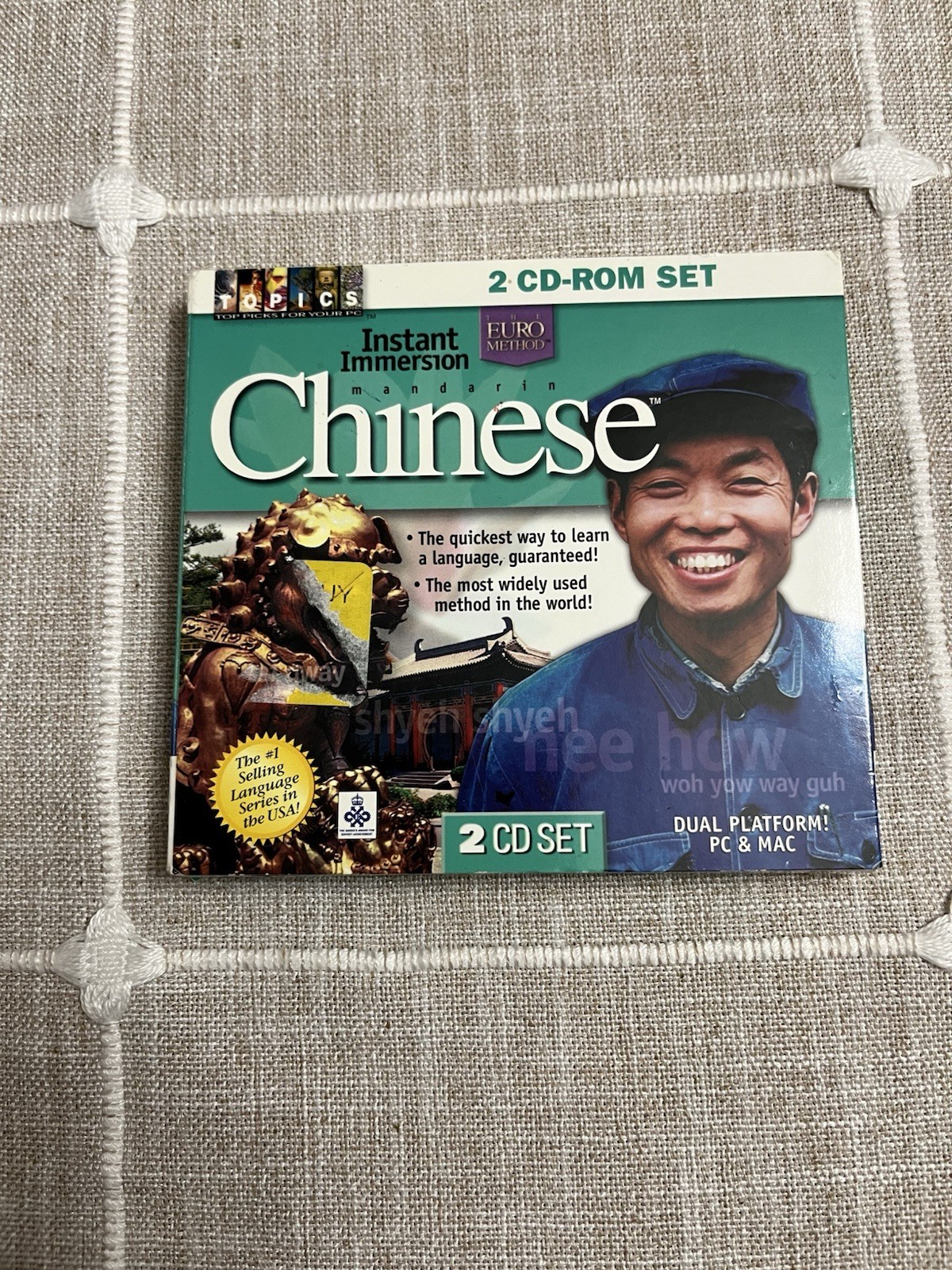 Vintage 2001 Instant Immersion Mandarin Chinese PC & Mac CD Rom 2 Discs