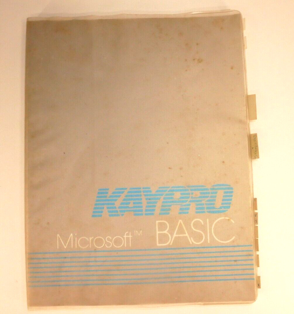 Vintage 1981 KAYPRO MICROSOFT BASIC User's Guide (NO DISK)