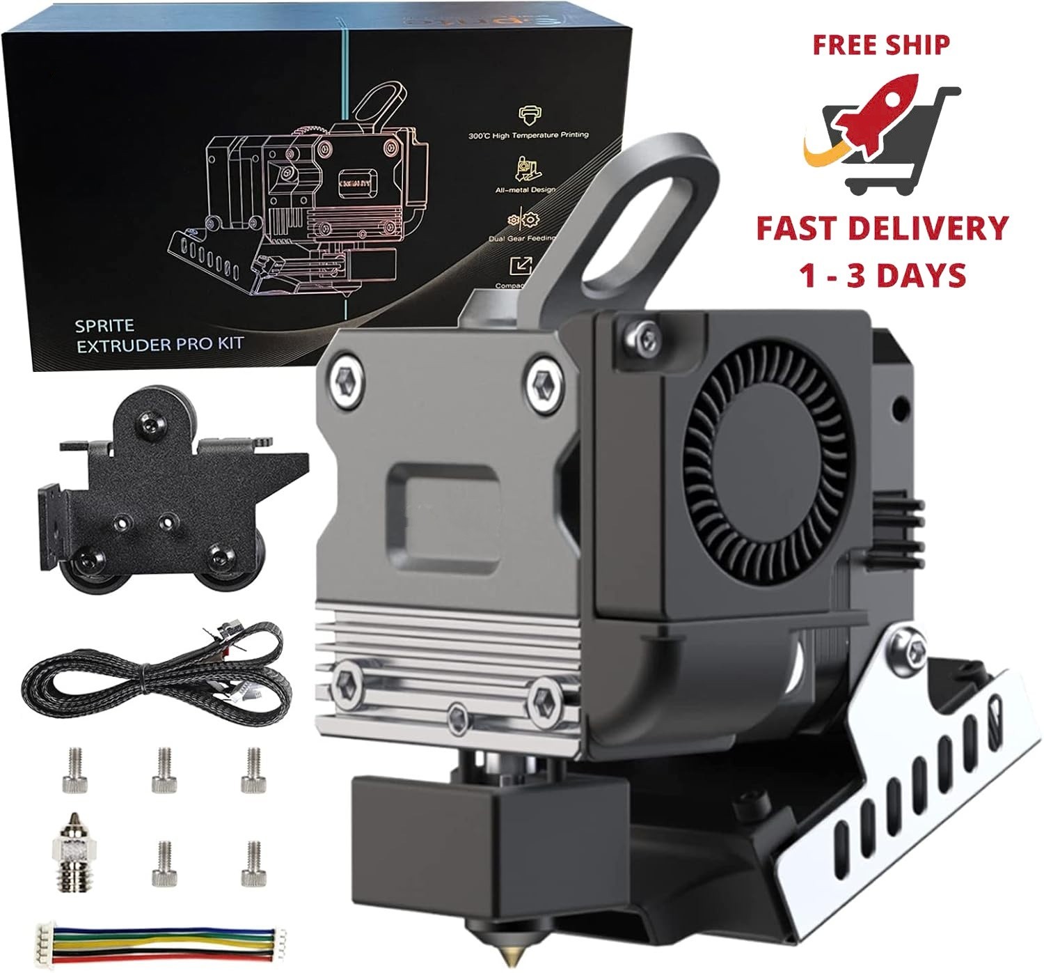 Kit de extrusor de accionamiento directo oficial con motor paso a paso de 80 N