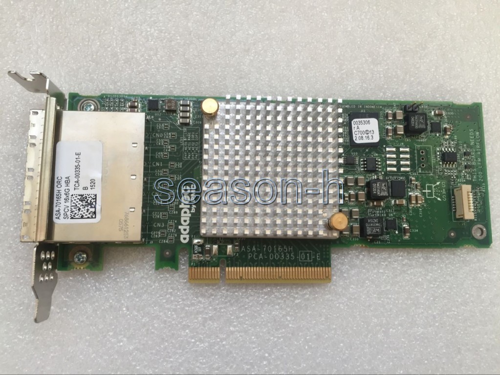 Adaptec 70165H 6Gb/s PCIe 3.0 x 8 SATA SAS Host Bus Adapter 2278500-R ASA-70165H