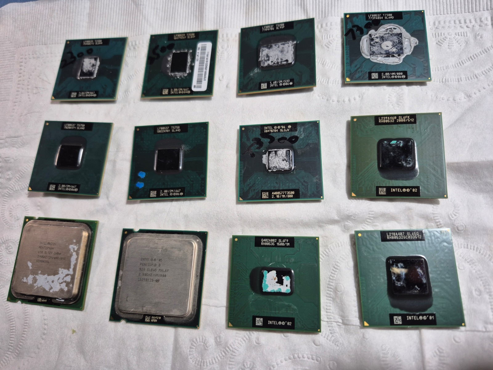 12pcs Intel cpu used