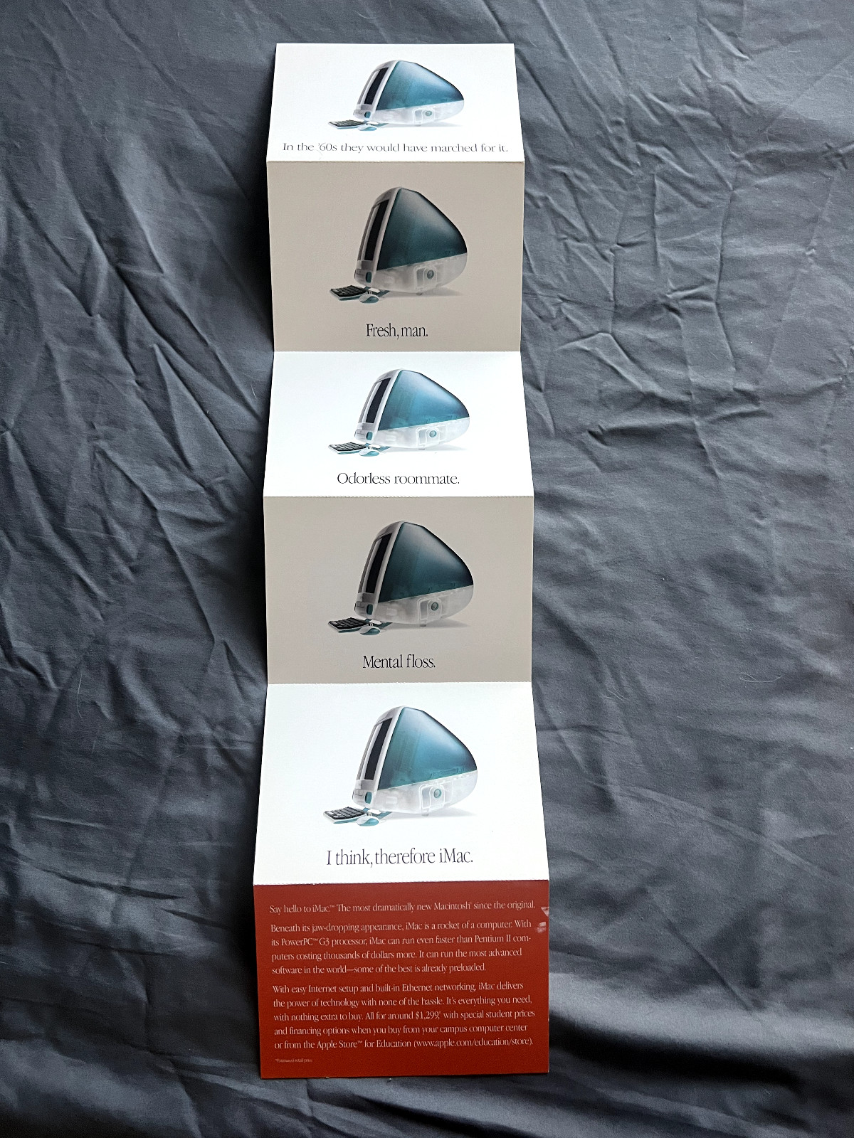 VINTAGE RARE 1998 Official Apple iMac Promotional postcard set