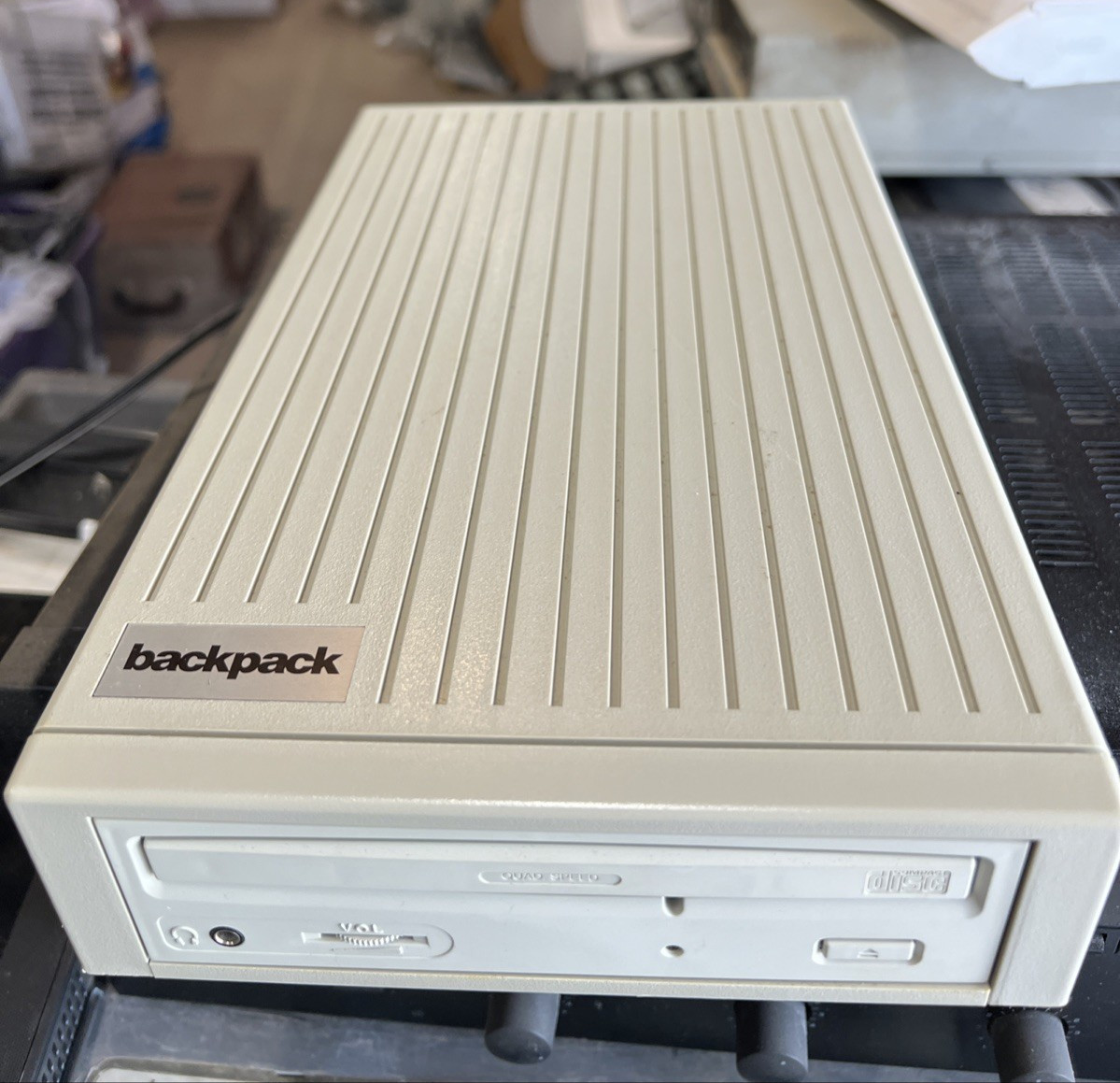 MicroSolutions Backpack CD ReWriter Portable External Drive 164550 UNTESTED