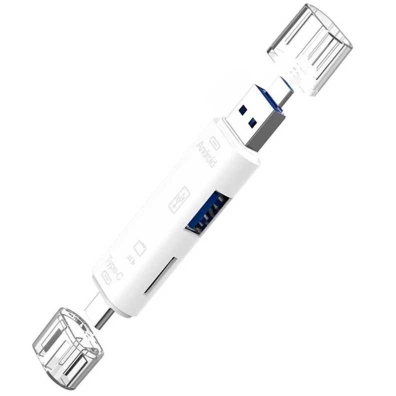 1pc 5 In 1 USB Type C OTG Memory Card Reader Adapter for Android Computer - NEW