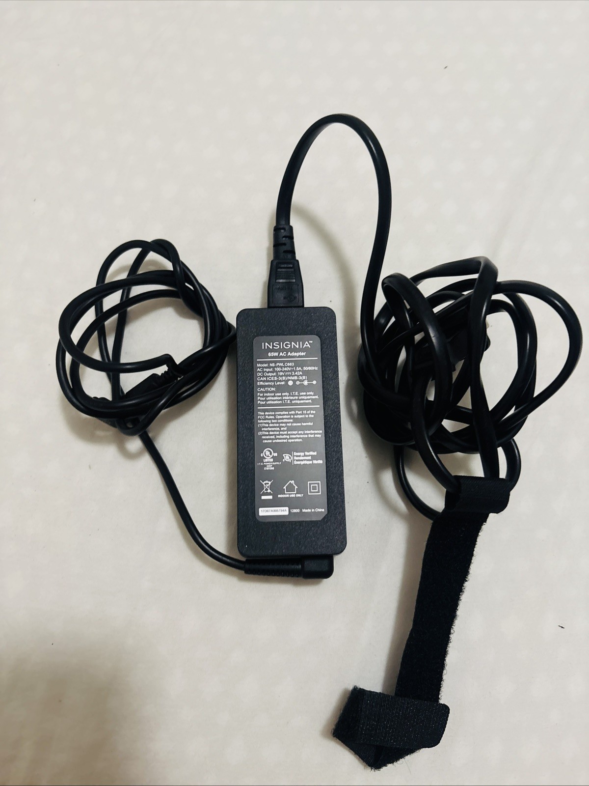 Genuine Insignia NS-PWL C663 Power Supply AC/DC Adapter 19V 3.42A 65W 
