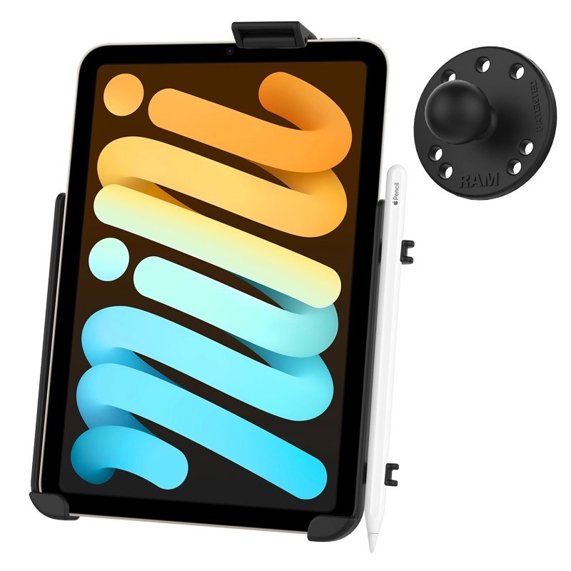 RAM EZ-Roll’r Cradle with 1" Ball Base for Apple iPad mini (A17 Pro) & mini 6