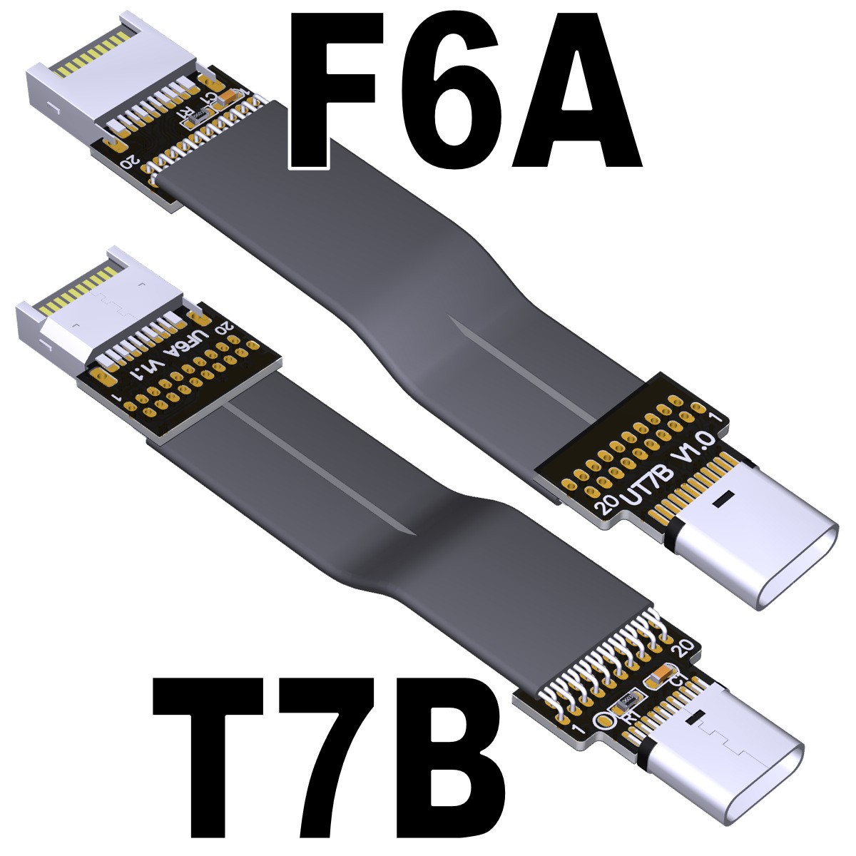 ADT-Link USB3.2 Interface Expansion Adapter Cable Type-C to 19P/20P Motherboard