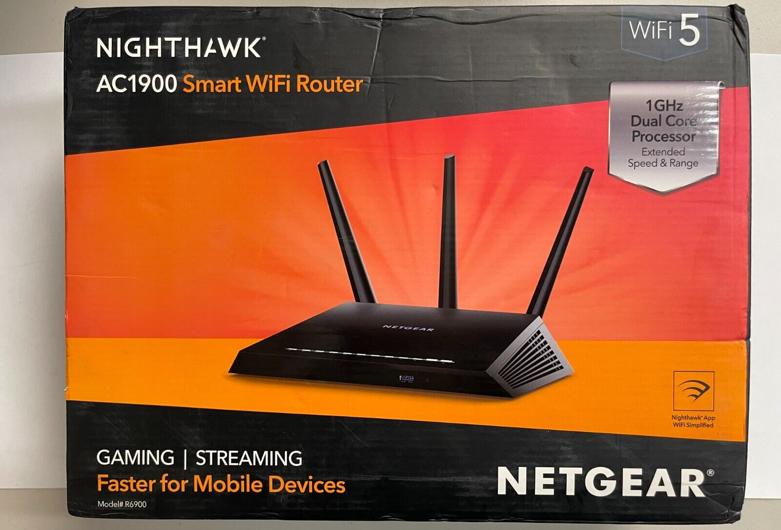 NETGEAR R6900 Smart WiFi Router 1 GHZ Dual Core Processor Extended Speed & Rang