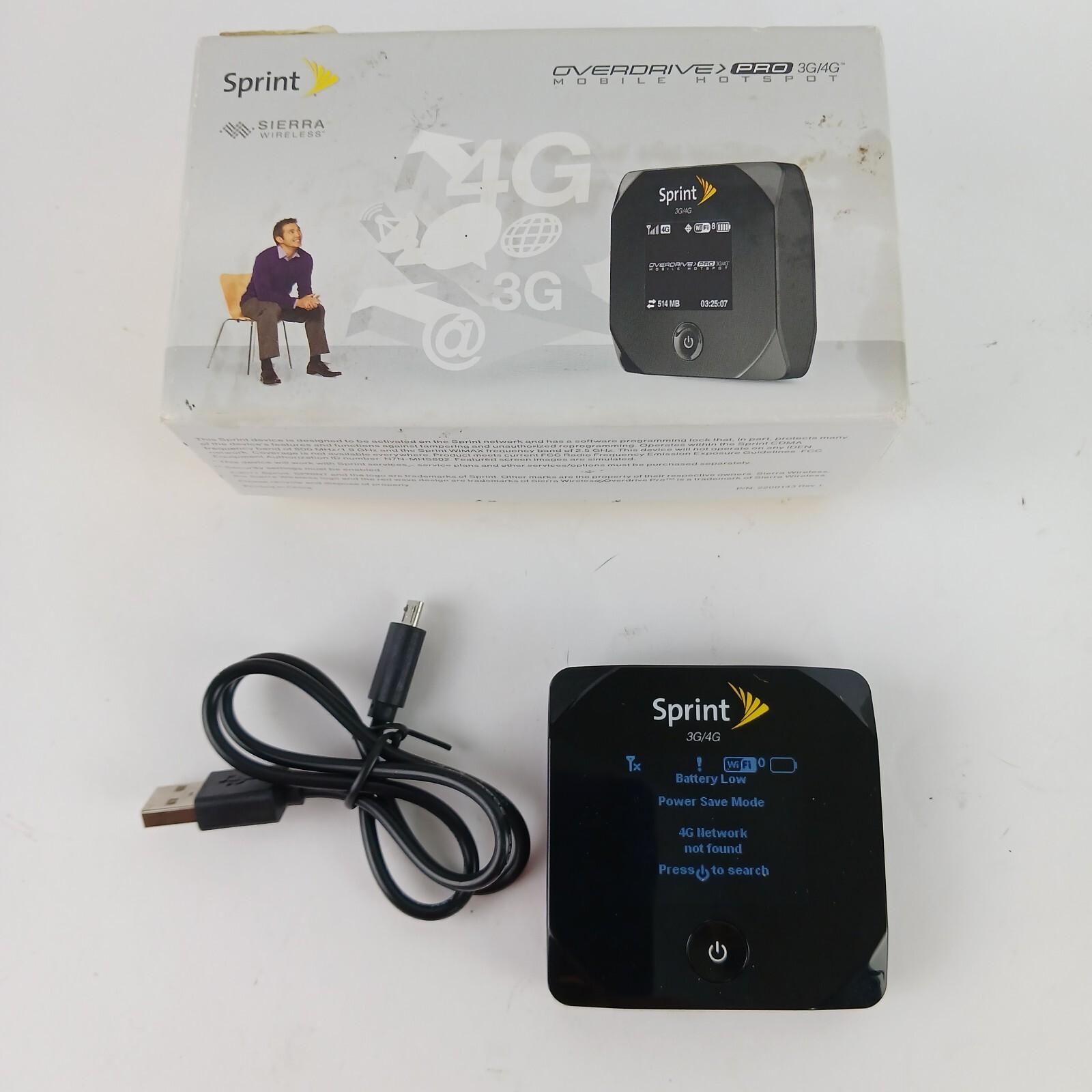 Virgin Mobile Sprint Sierra Wireless BroadBand2Go Overdrive Pro 3G/4G HotSpot