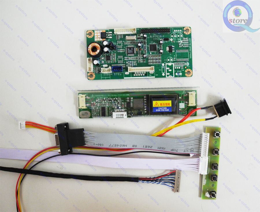 LCD Driver VGA Board LVDs Inverter Plug&Play Kit - Convert Laptop LCD to Monitor