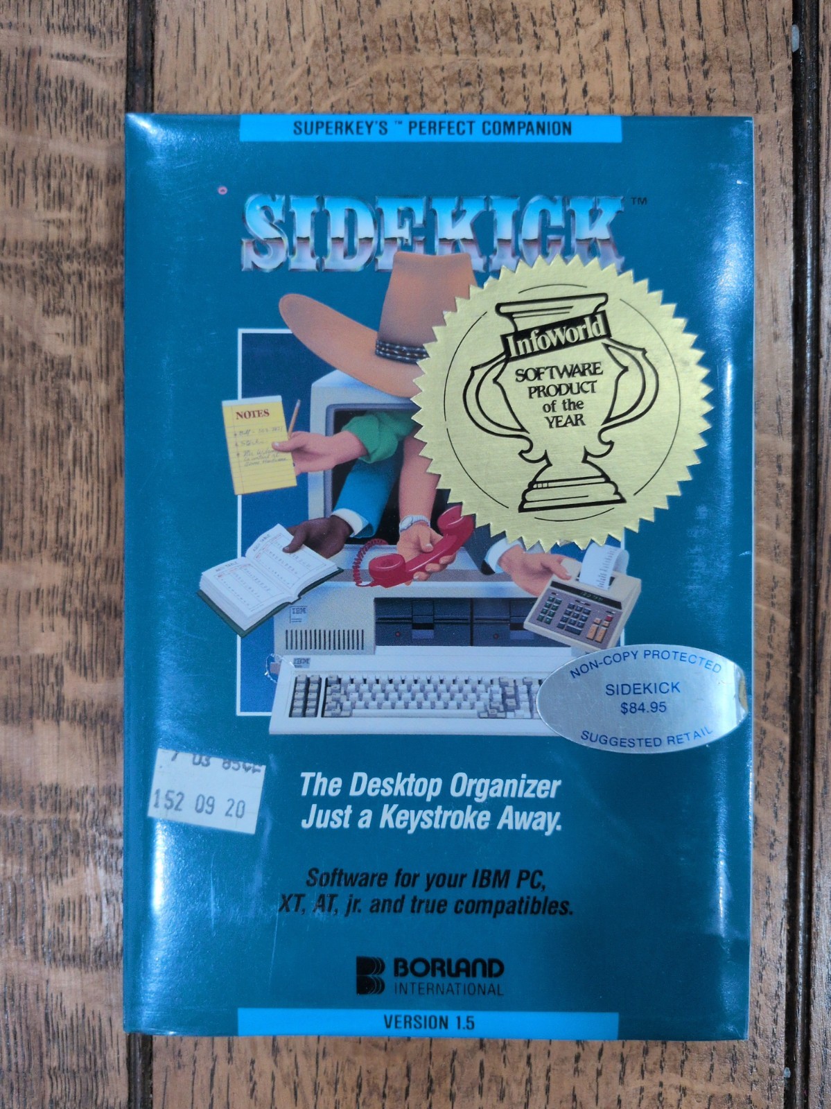 Vintage Borland Sidekick version 1.5 3.5" floppy NEW SEALED NOS ST533B25
