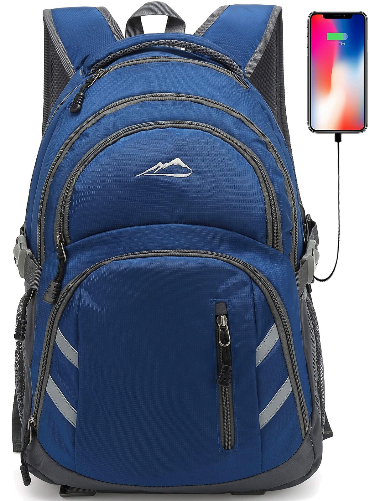 ProEtrade Backpack Bookbag for Laptop 15.6 inch USB Charging Port Anti theft