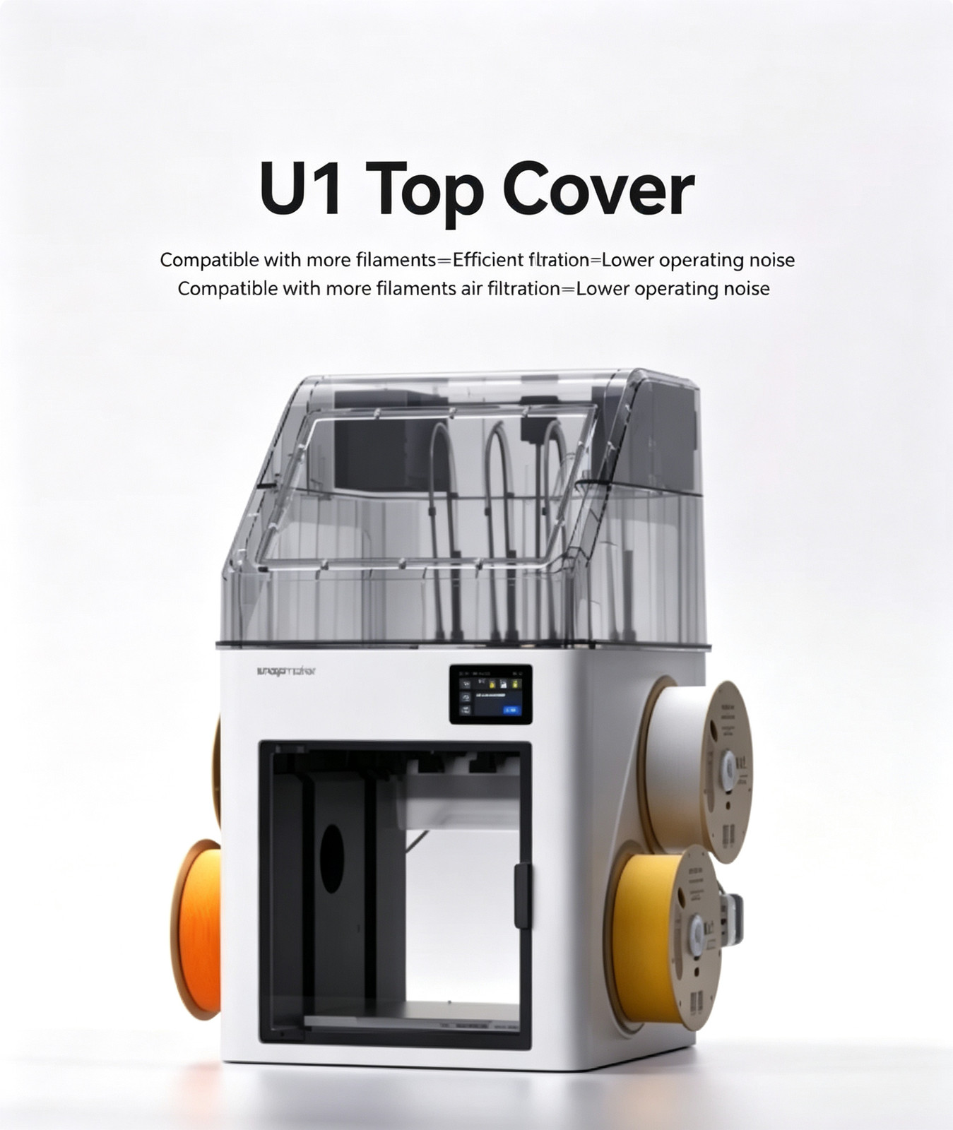Snapmaker U1 Top Cover Passive Heating Noise Reduction Enclosure Air Filtration