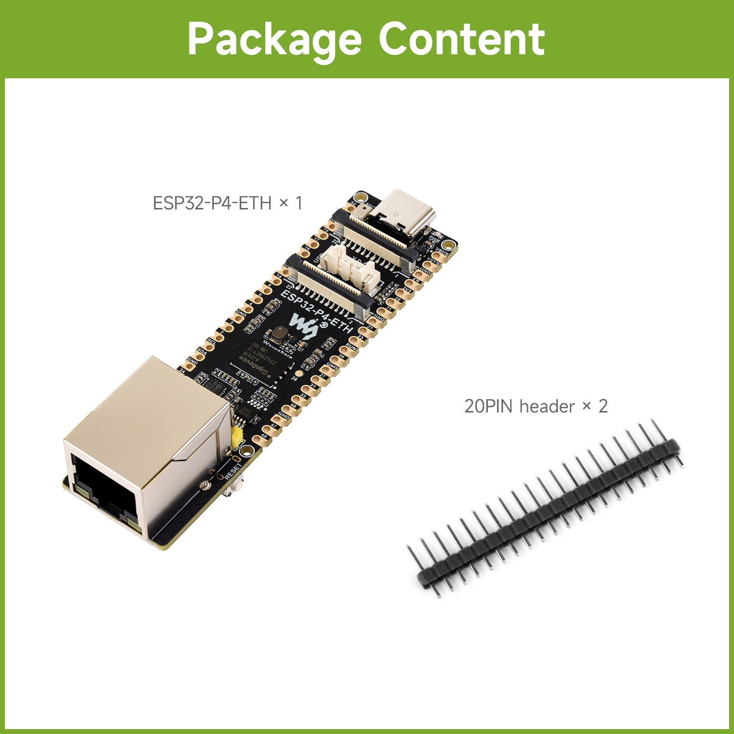 Waveshare ESP32-P4-ETH High-Performance Development Board, Based On ESP32-P4