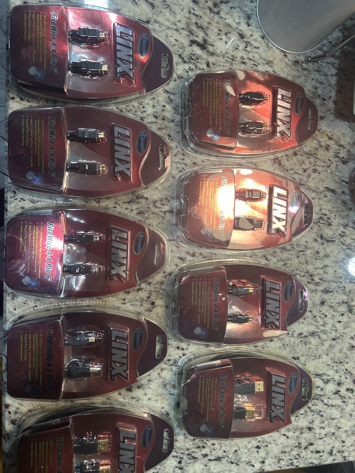 9 PCS. Concepts Link FireWire 4-4 Pin 6’