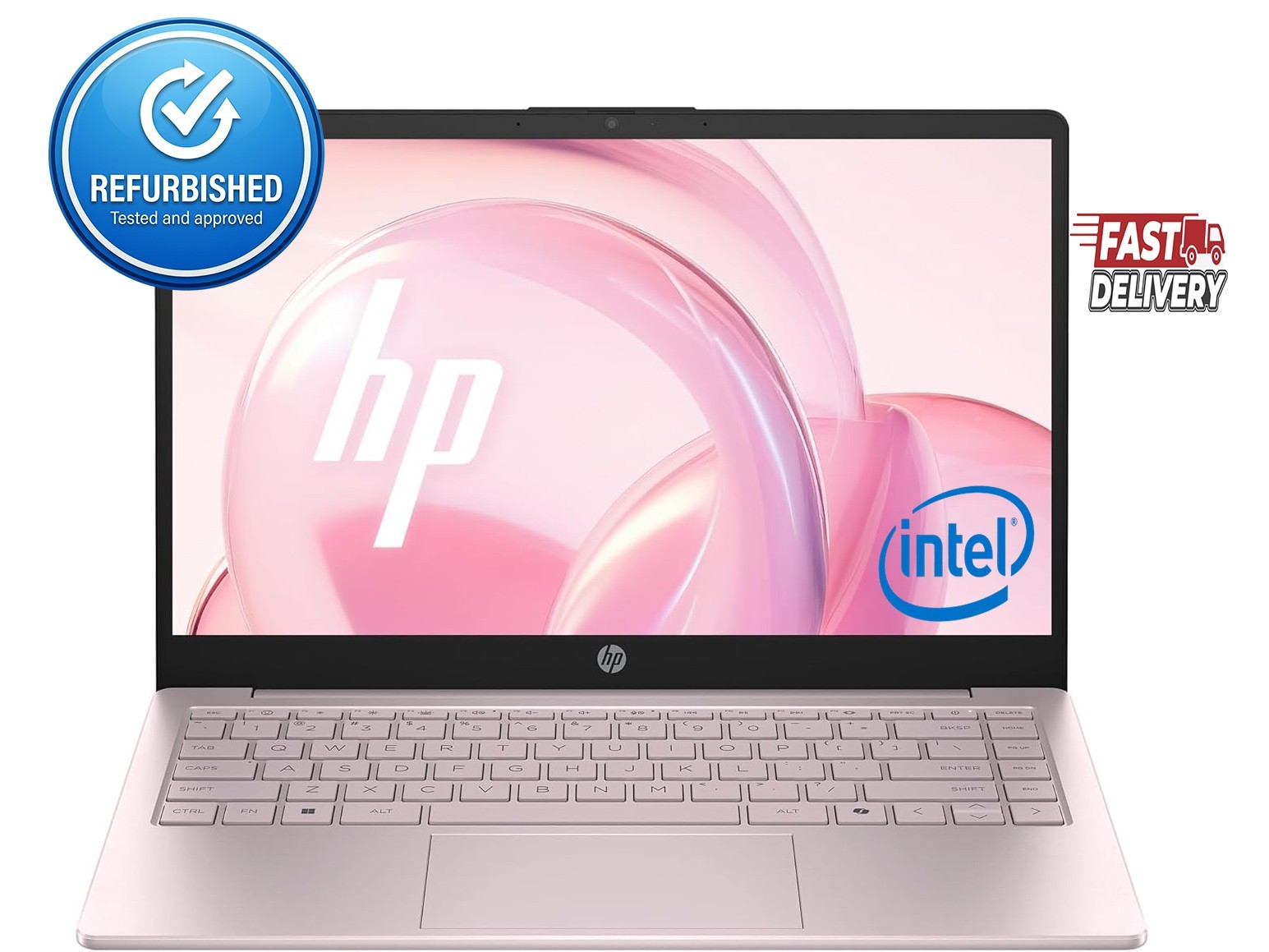 HP Laptop 14" Intel N150 4GB RAM 128GB SSD Win11 Pink ✅Professional Refurbished
