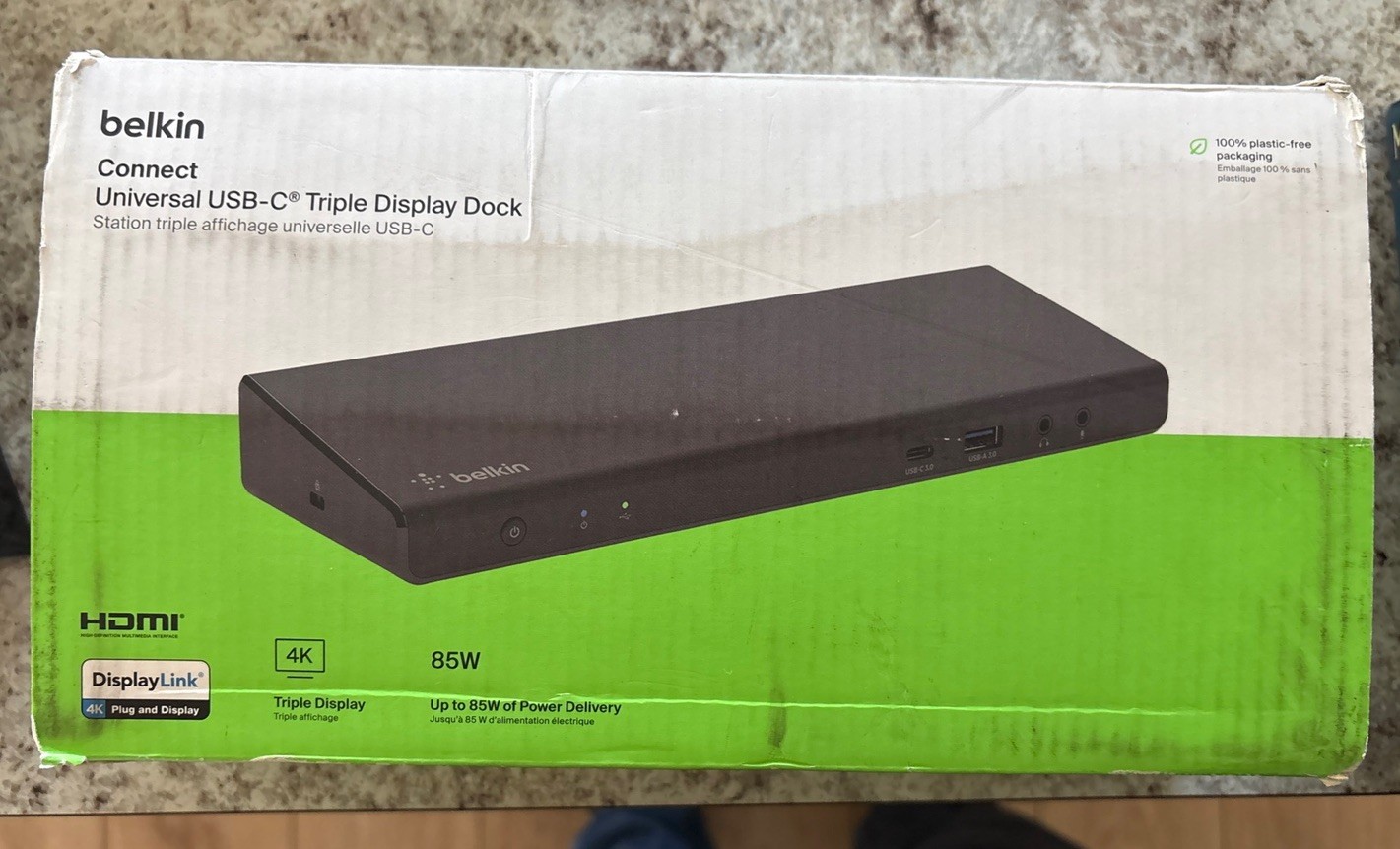 Brand NEW BELKIN INC007 CONNECT Universal USB-C Triple 4K Display Dock SEALED