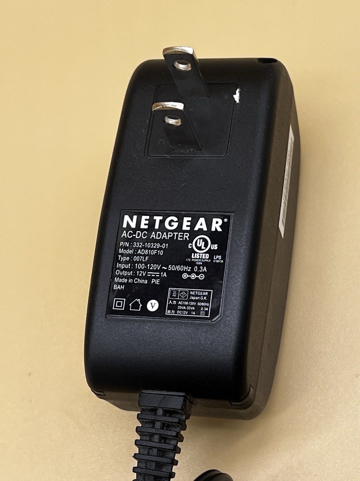 Genuine Netgear AD810F10, 332-10329-01 12V 1A Power Supply very good 👍 