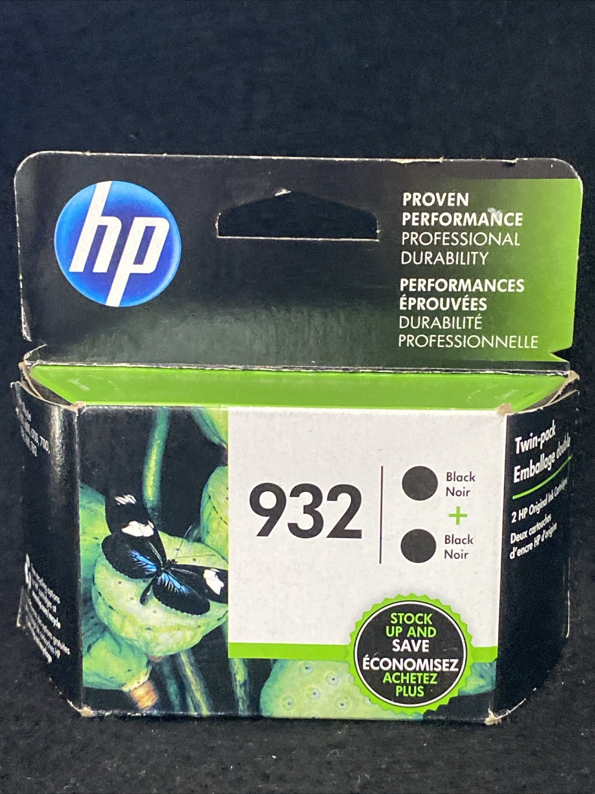 Genuine hp 932 Double Pack - 2 Black Ink Cartridges EXPIRED Apr 2019