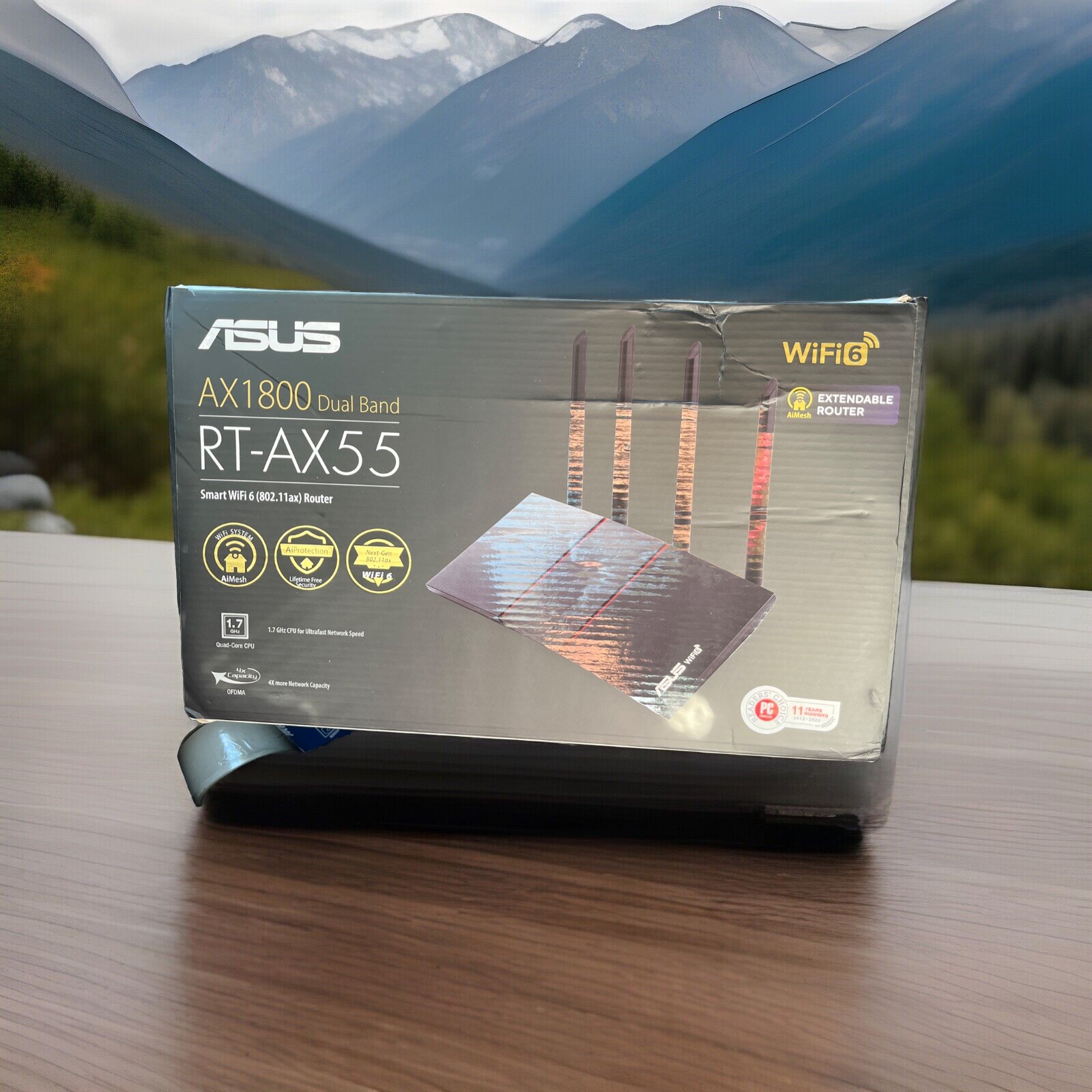 ASUS RT-AX55 (AX1800) Dual Band WiFi 6 Extendable Router