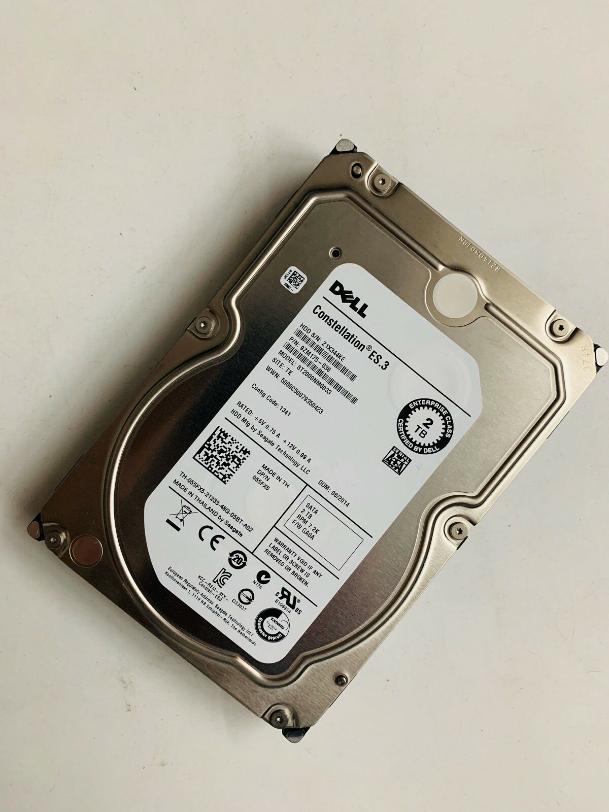 Compatible ST2000NM0033 Dell Constellation ES.3 2TB SATA 6Gbps 7.2k 3.5" HDD