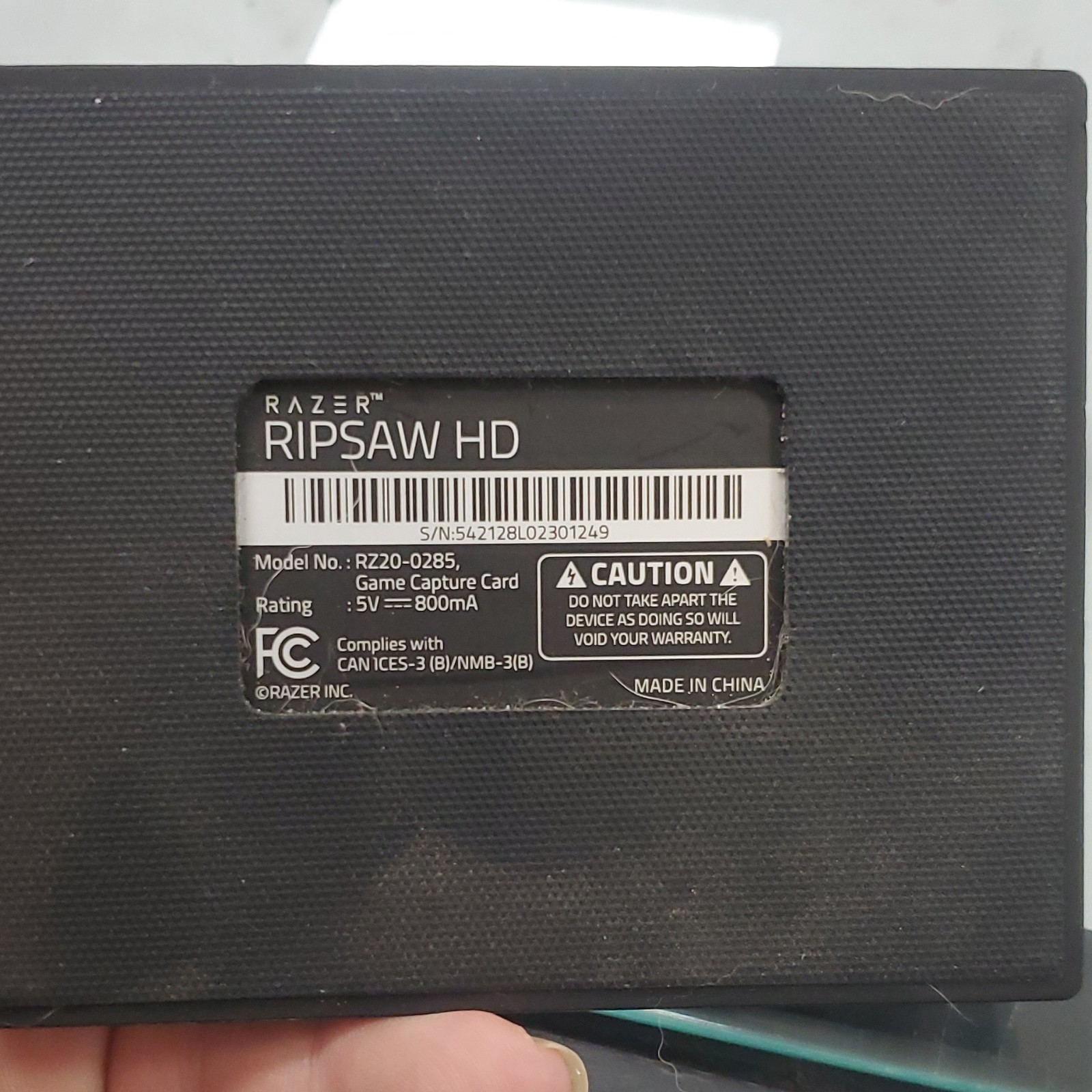 Razer Ripsaw HD External Video Capture Device / Capture Card MPN RZ20-0285