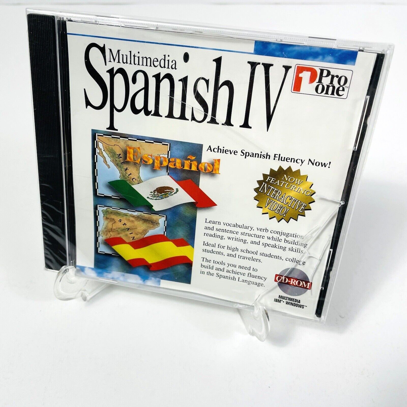 Multimedia Spanish IV 4 PC CD-ROM Software, Learn to speak Spanish