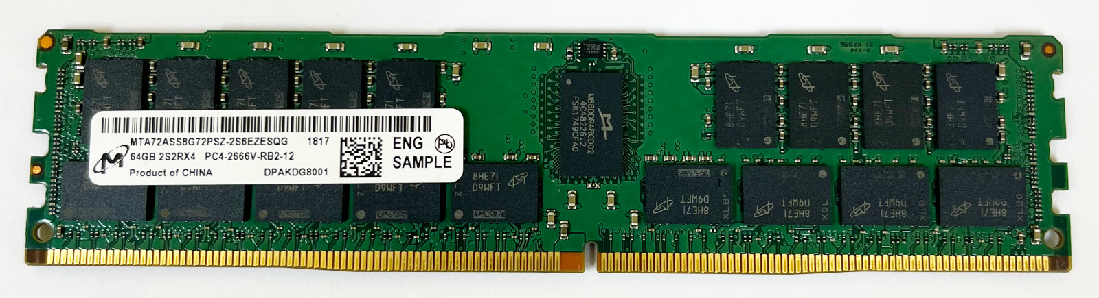 Micron 64GB 2S2RX4 PC4 2666V DDR4 Server RAM MTA72ASS8G72PSZ ECC *TESTED*