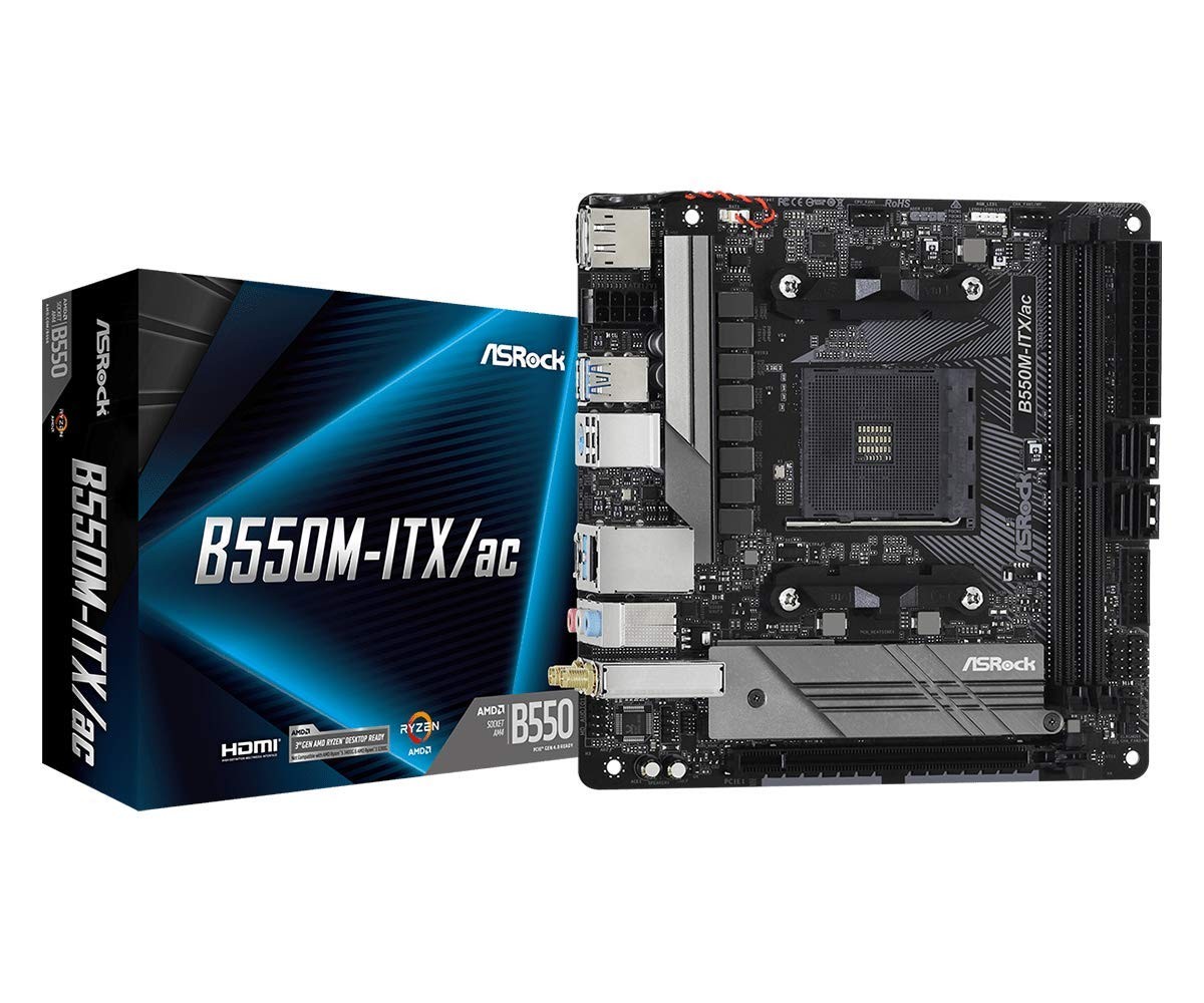 ASRock B550M-ITX/AC Supports 3rd Gen AMD AM4 Ryzen™ / Future AMD Ryzen™ Processo