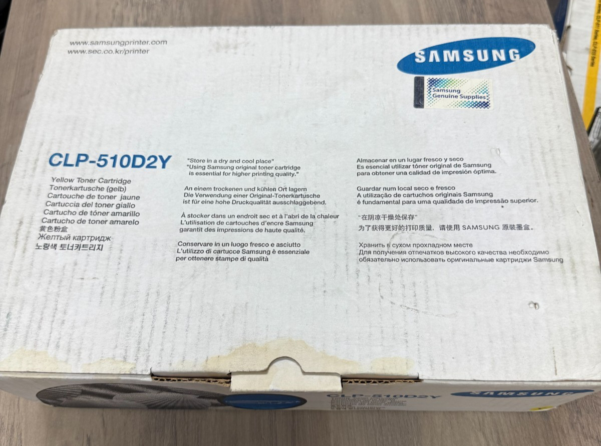 Samsung CLP-510D2Y Yellow Toner 2,000 Pages CLP-510 CLP-515 OEM NEW