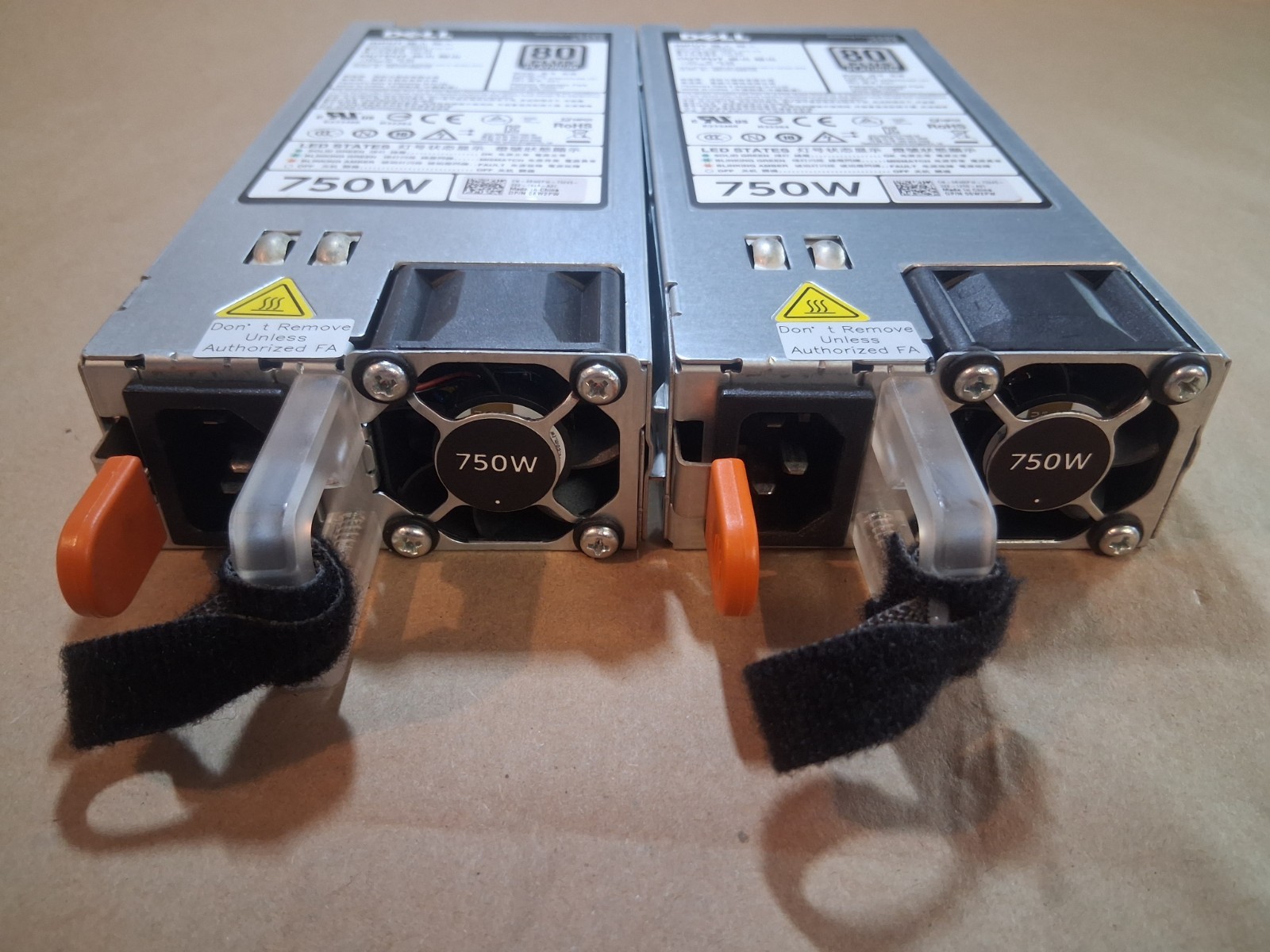 2x Dell Server Power Supply 750W for R720 R620 D750E-S1 F750E-S0 05NF18 06W2PW